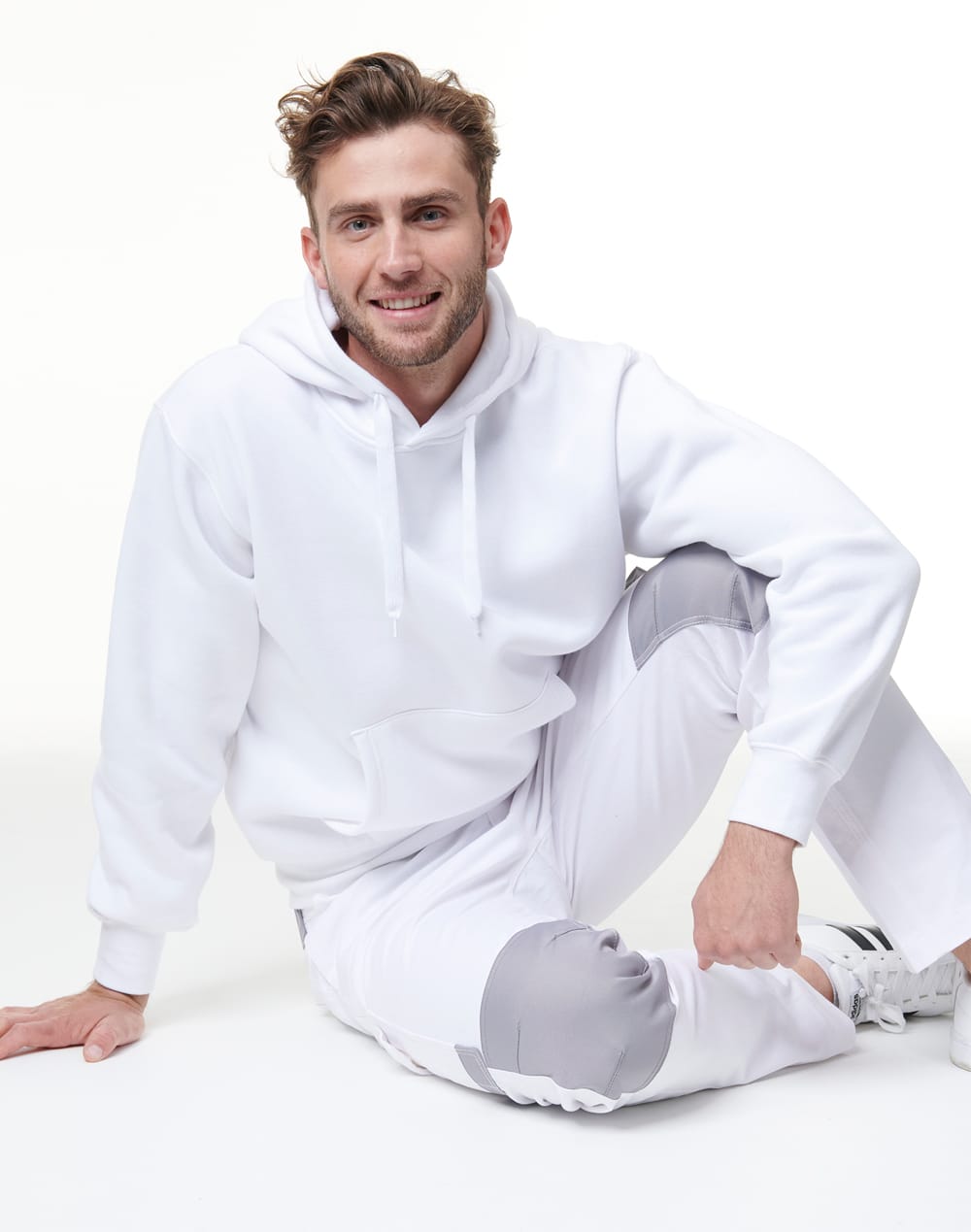 Adult's Close Front  Contrast Fleecy Hoodie SH-FL09