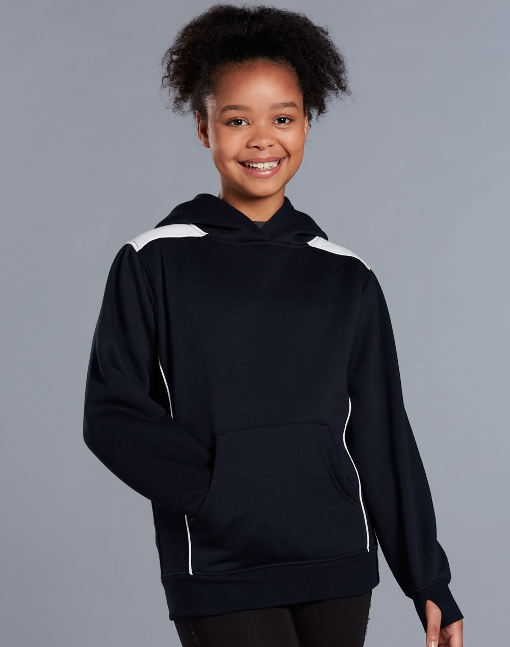 Kids' Kangaroo Pocket Contrast Hoodie SH-FL19K