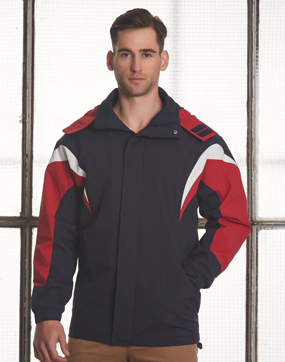 bathurst tri-color jacket with hood SH-JK28