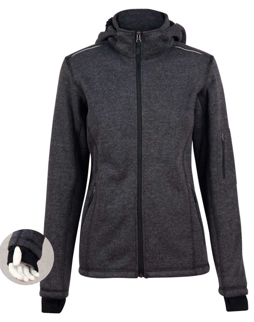 Ladies' Heather Bonded Fleece Jacket SH-JK42