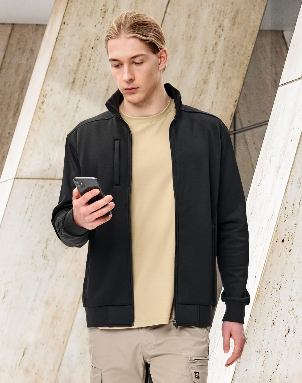 Men's Jacquard Fleece Jacket SH-JK57