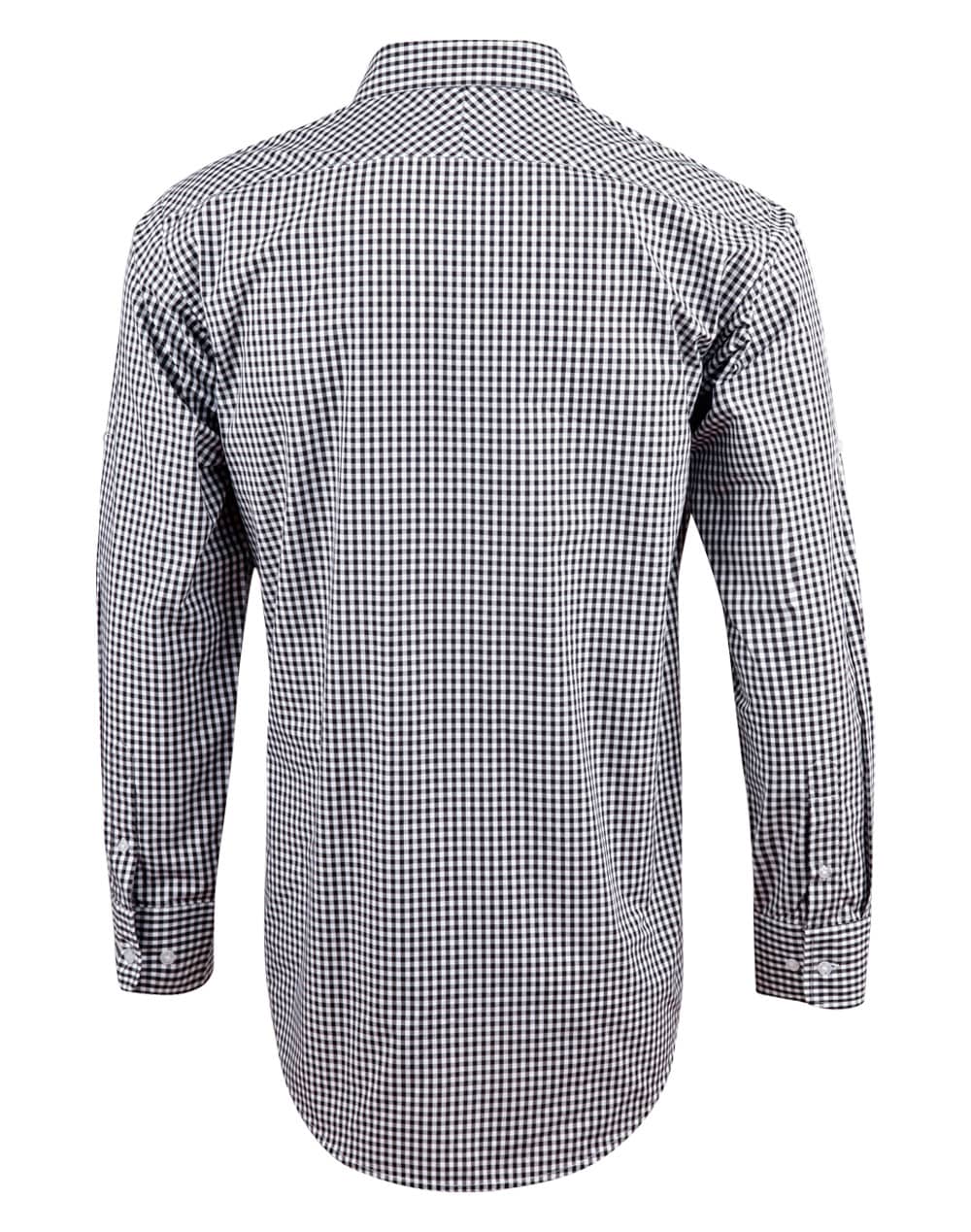 Men's Gingham Check Roll-up L/S Shirt SH-M7300L
