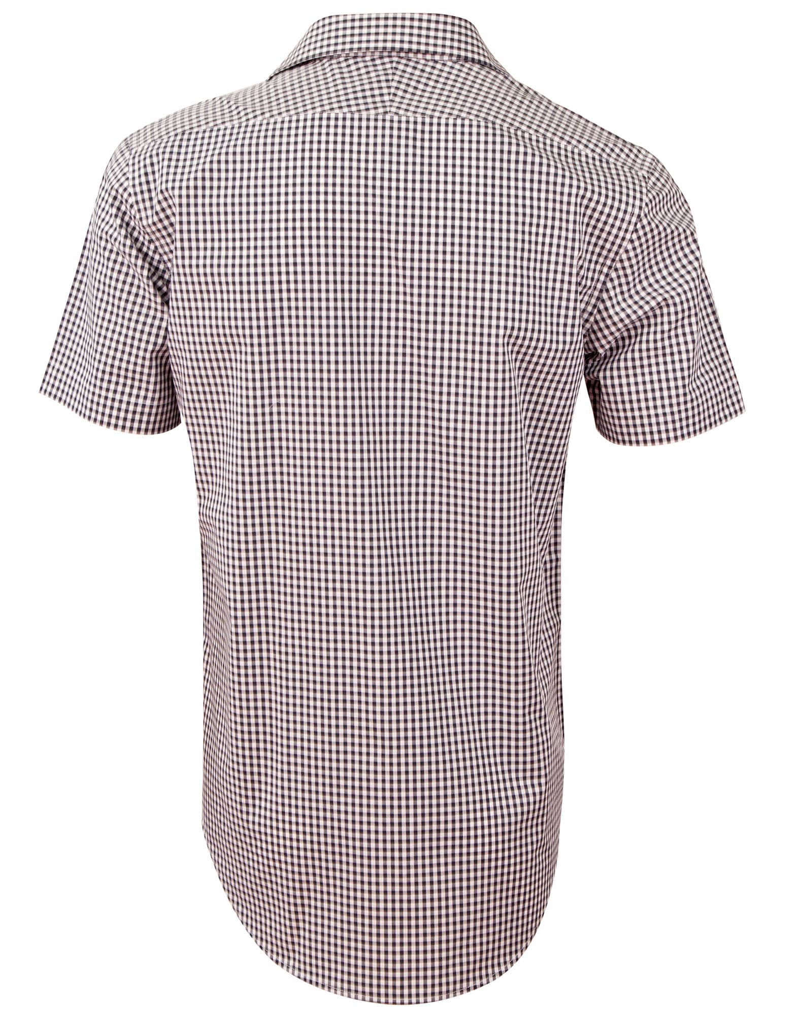 Men's Gingham Check S/S Shirt SH-M7330S