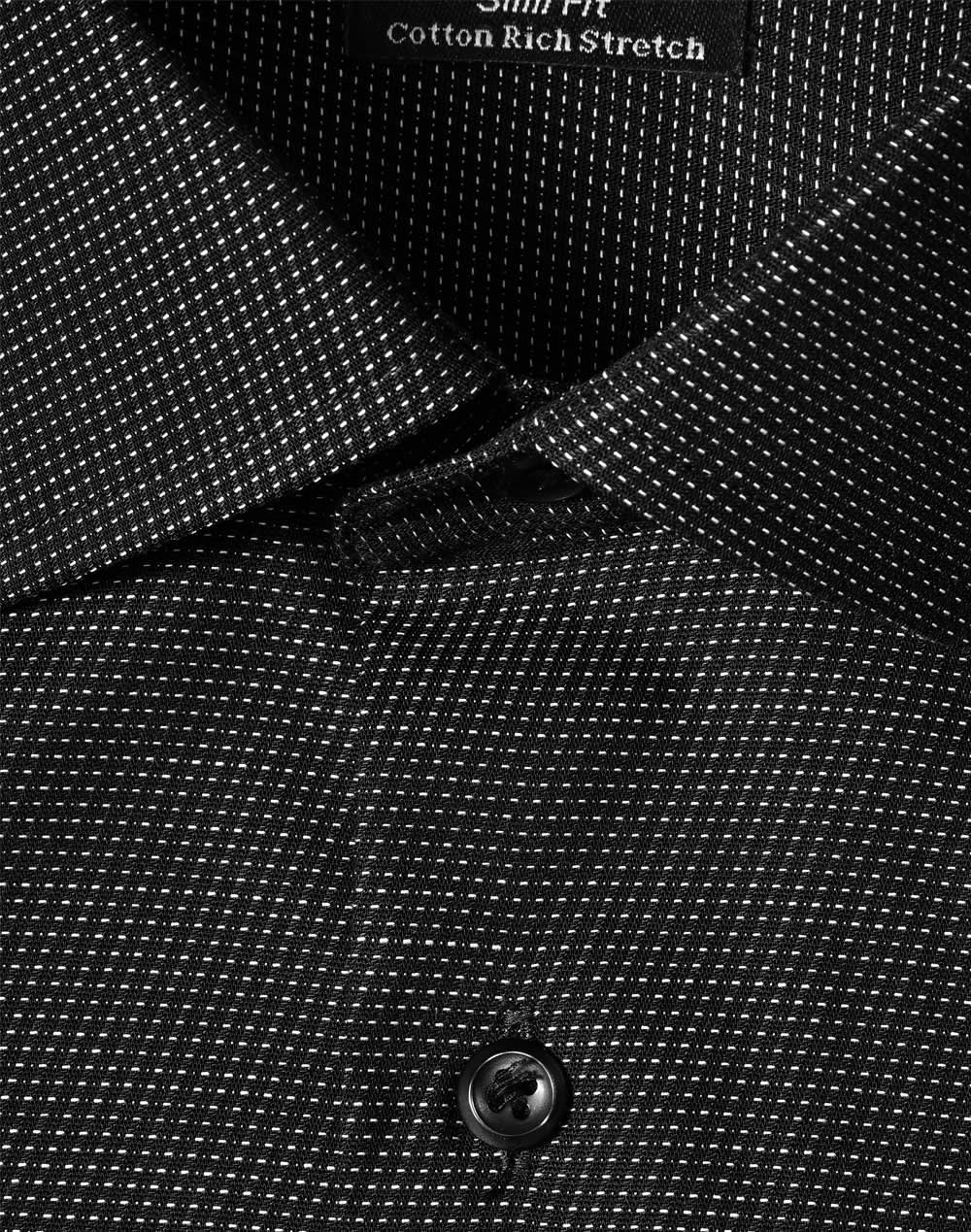 Men's Pin Dot Stretch L/S Shirt SH-M7400L