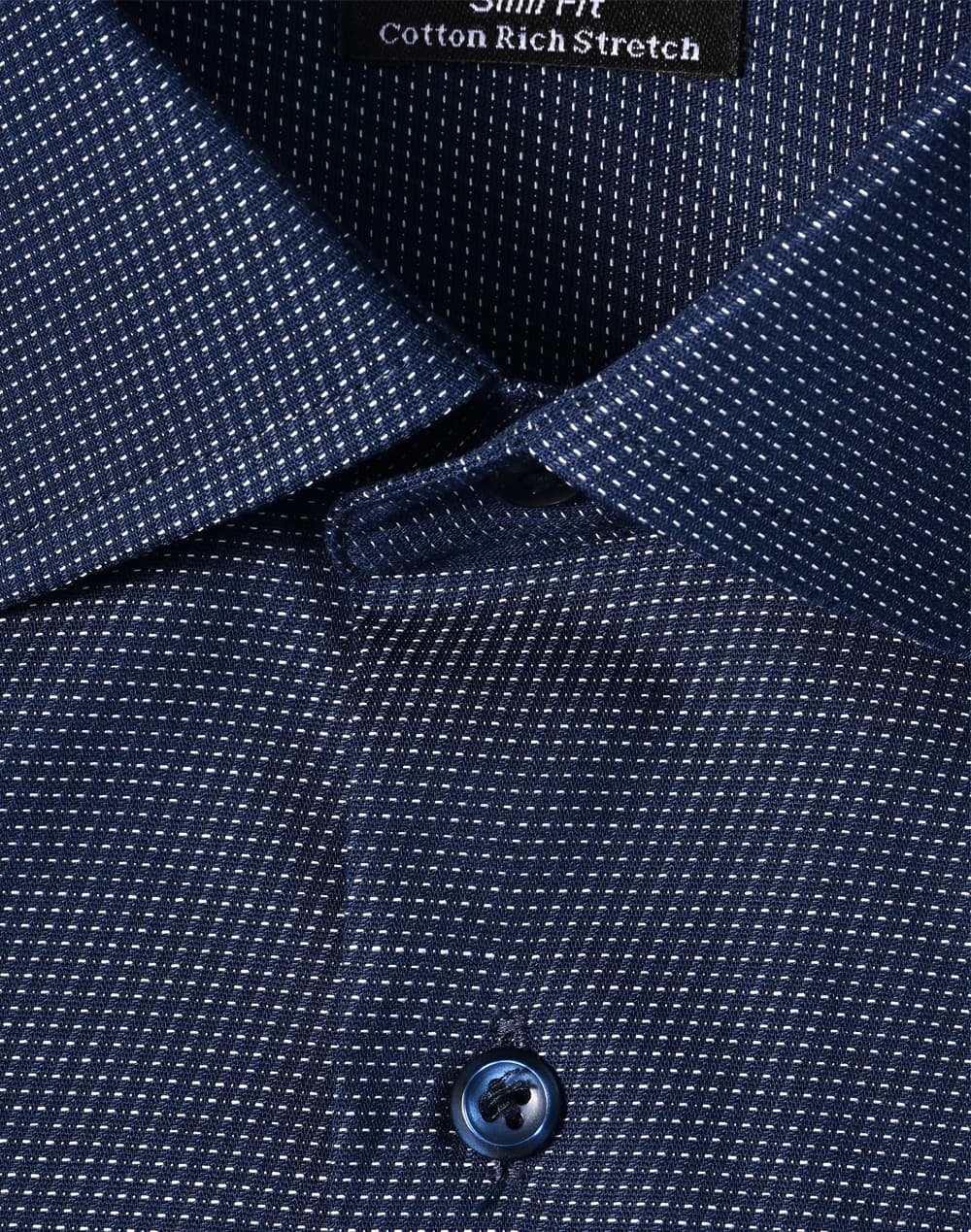 Men's Pin Dot Stretch L/S Shirt SH-M7400L