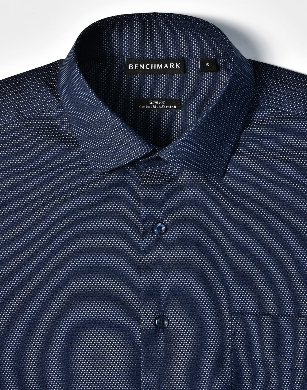 Men's Pin Dot Stretch L/S Shirt SH-M7400L