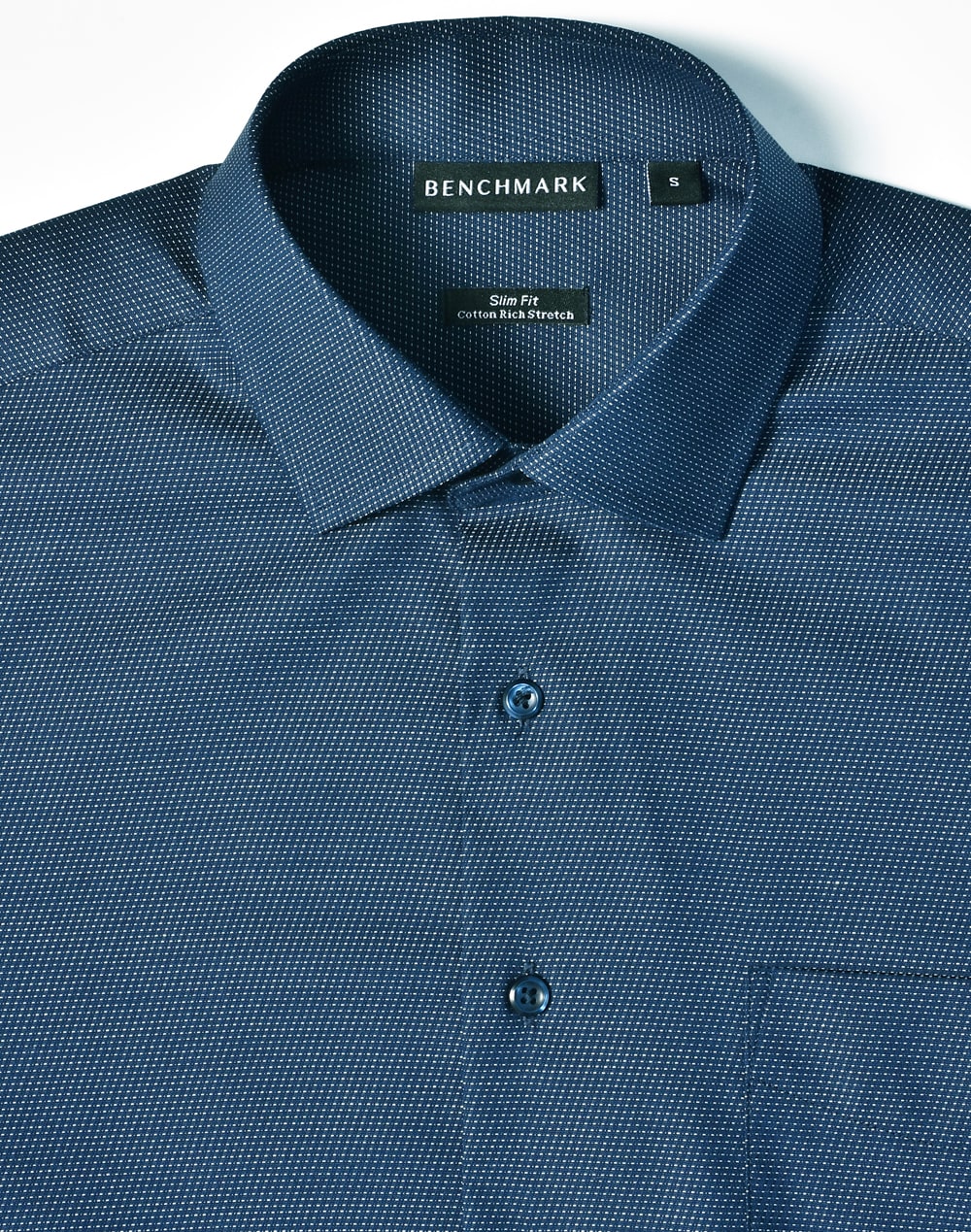 Men's Pin Dot Stretch L/S Shirt SH-M7400L