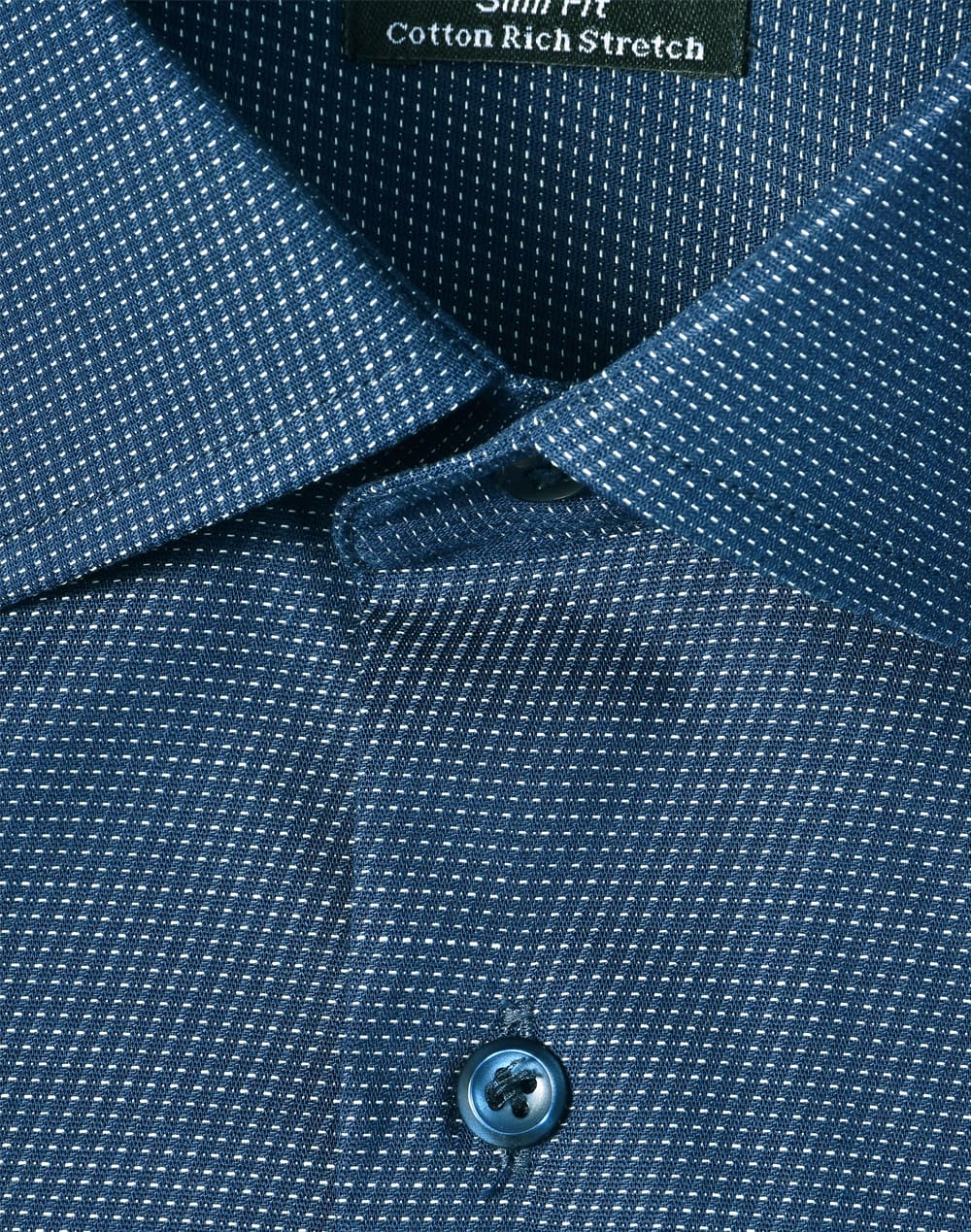 Men's Pin Dot Stretch L/S Shirt SH-M7400L