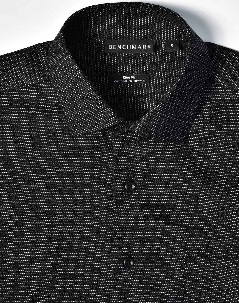 Men's Pin Dot Stretch L/S Shirt SH-M7400L