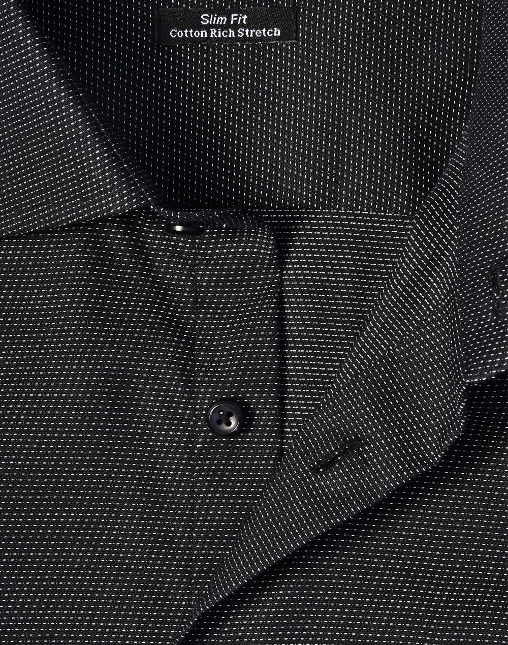 Men's Pin Dot Stretch S/S Shirt SH-M7400S