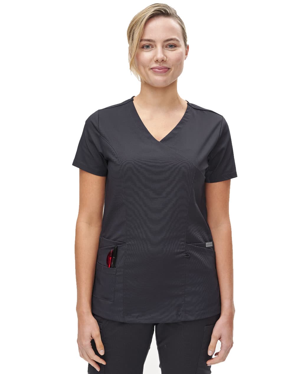 Ladies' Solid Colour S/S Scrub Top SH-M7640