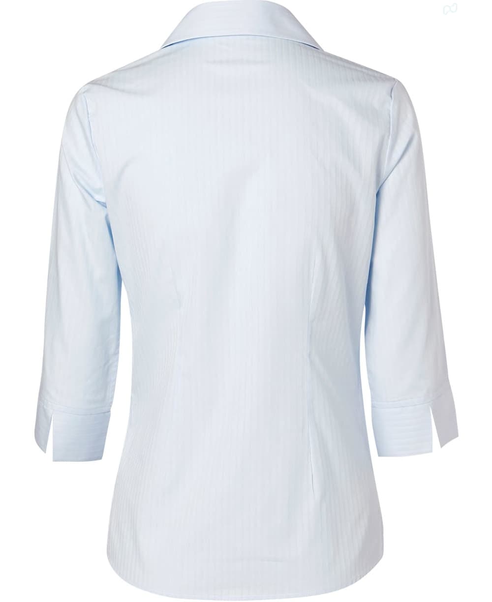 Women's Self Stripe 3/4 Sleeve Shirt SH-M8100Q