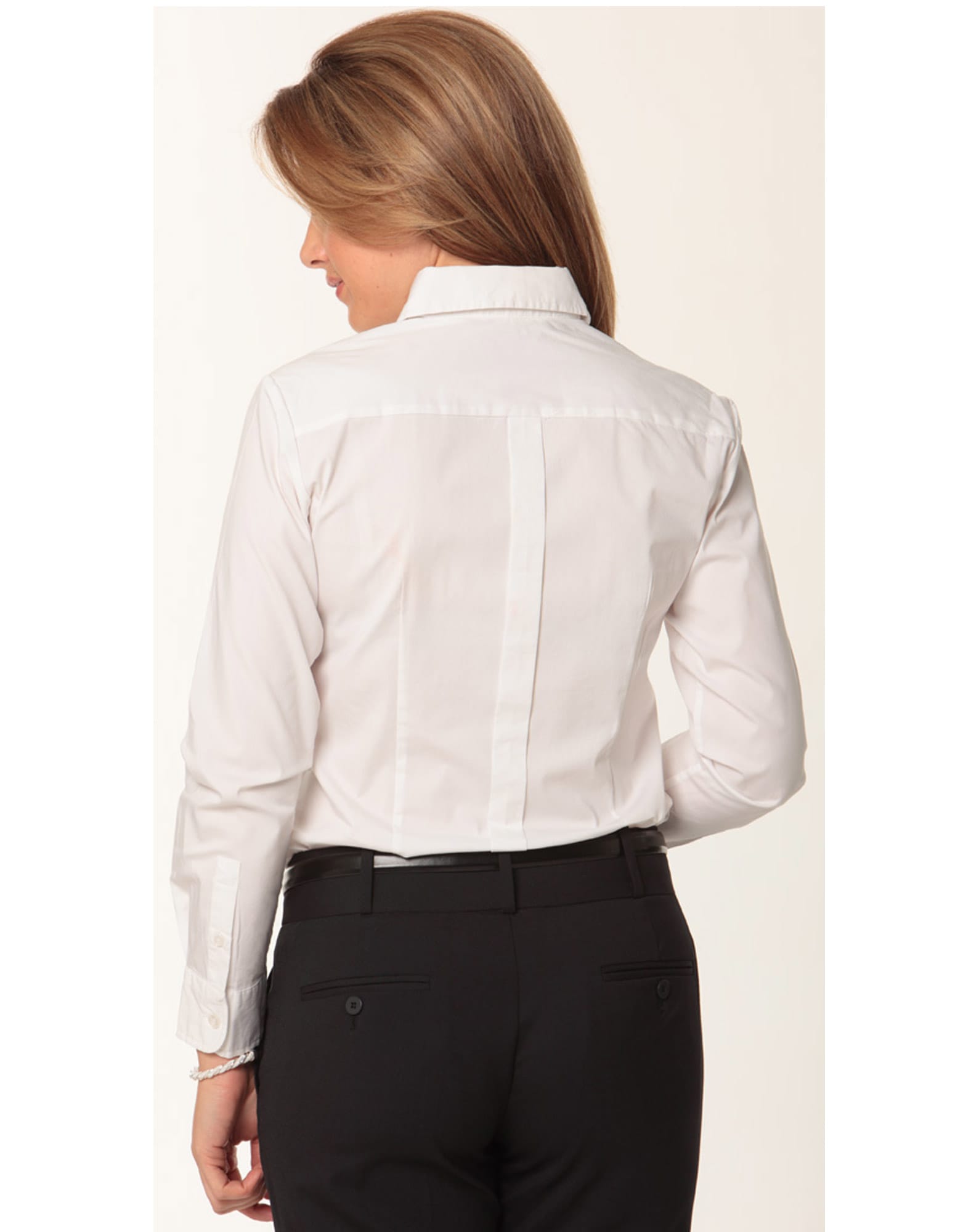 Women's Stretch Tuck Front Long Sleeve Shirt SH-M8192