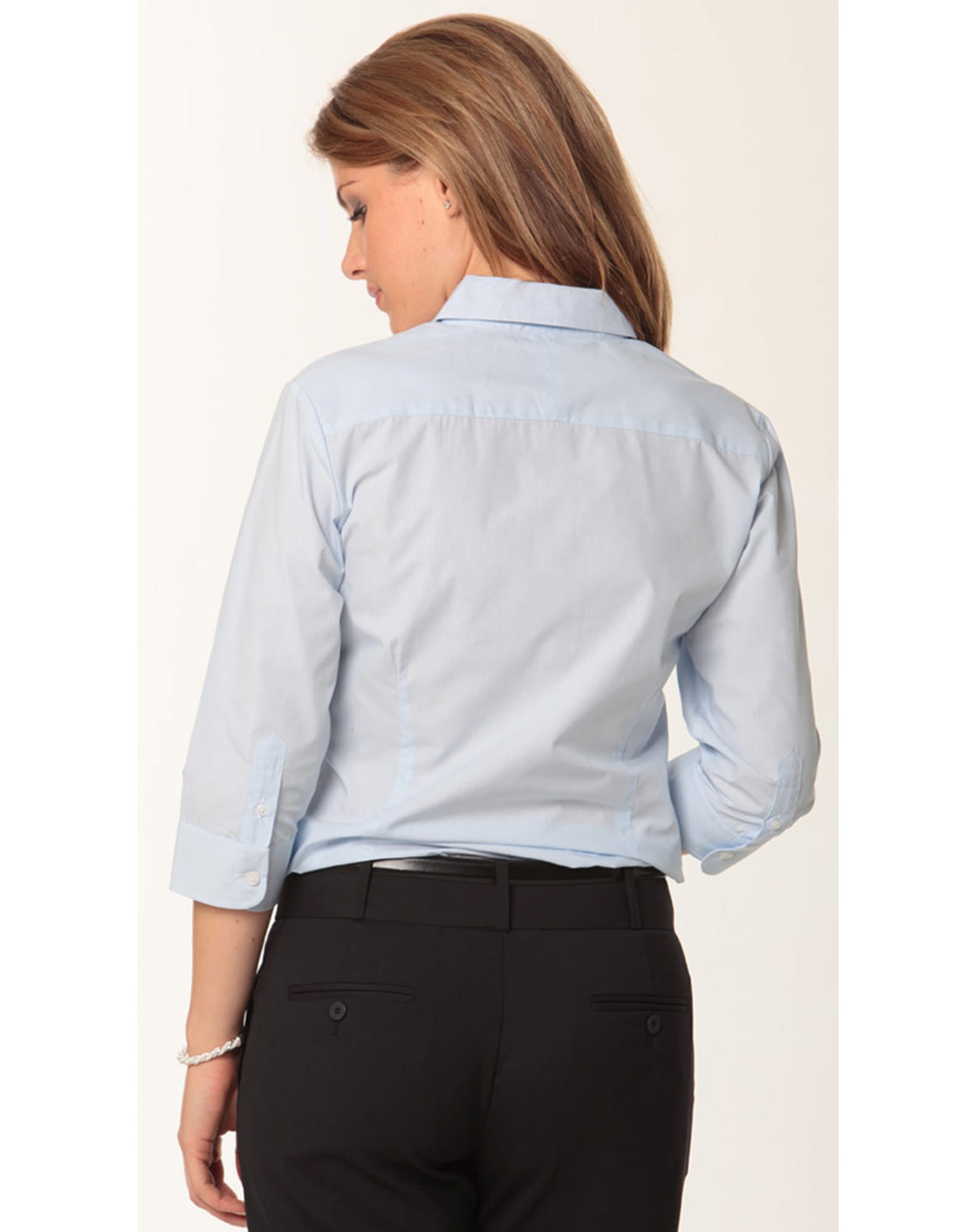 Women's Fine Stripe 3/4 Sleeve Shirt SH-M8213
