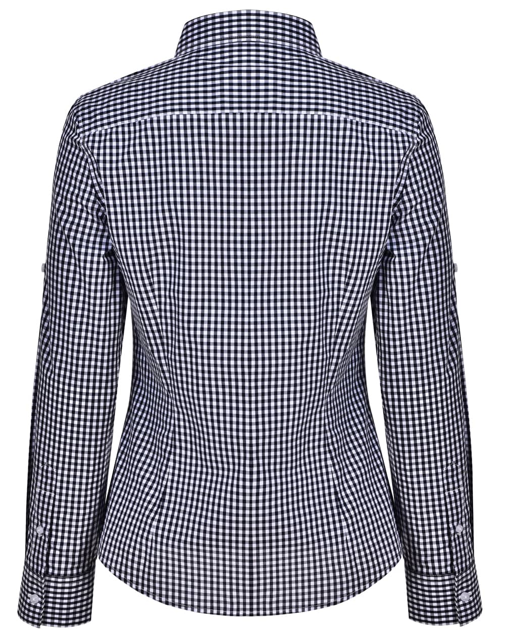 Women's Gingham Check Roll-up L/S Shirt SH-M8300L