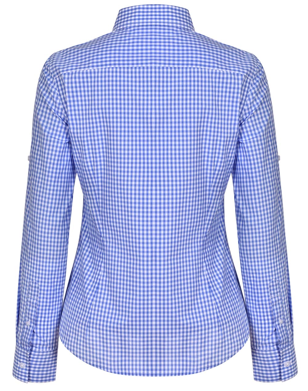 Women's Gingham Check Roll-up L/S Shirt SH-M8300L