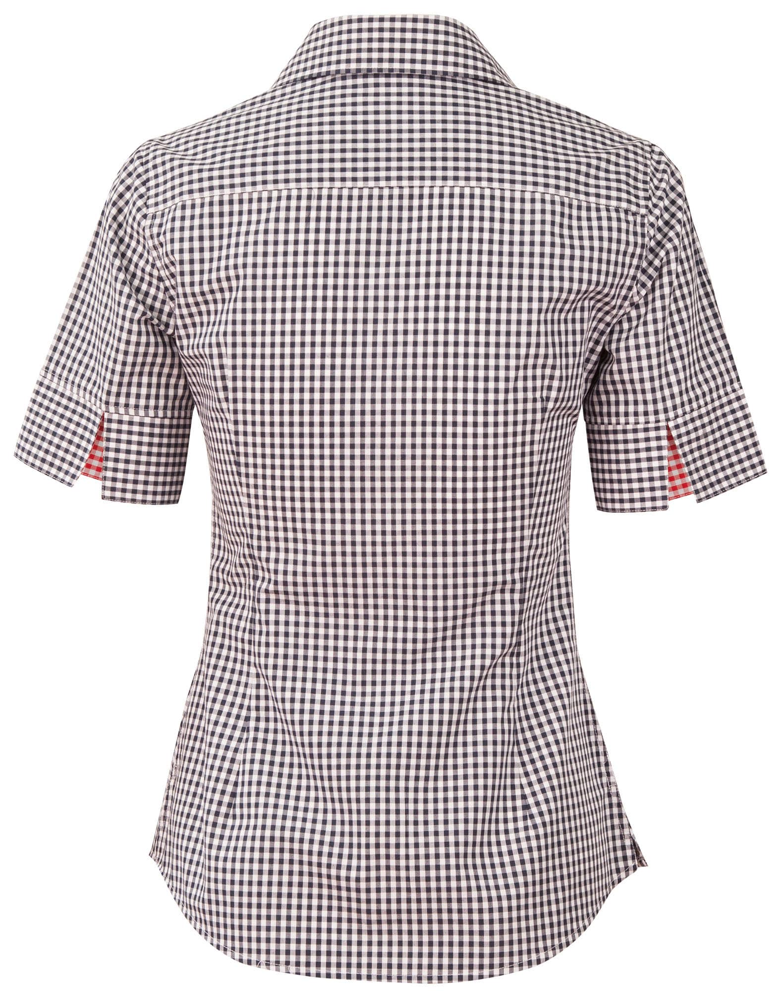 Women's Gingham Check S/S Shirt SH-M8330S