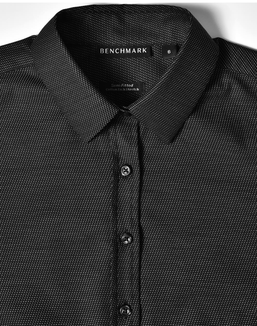 Ladies' Pin Dot Stretch L/S Shirt SH-M8400L