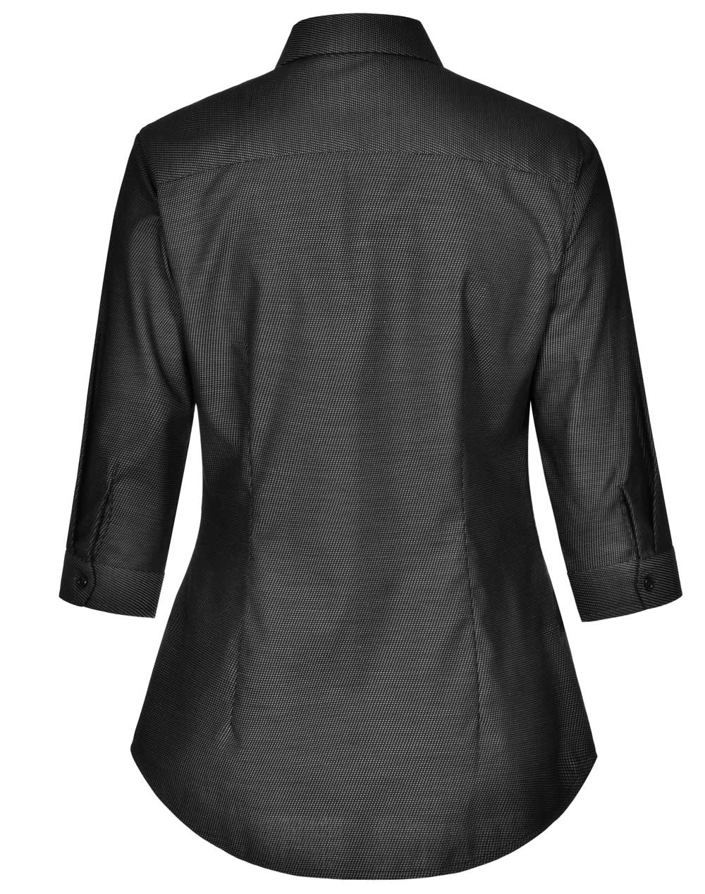 Ladies' Pin Dot Stretch 3/4 Sleeve Shirt SH-M8400Q