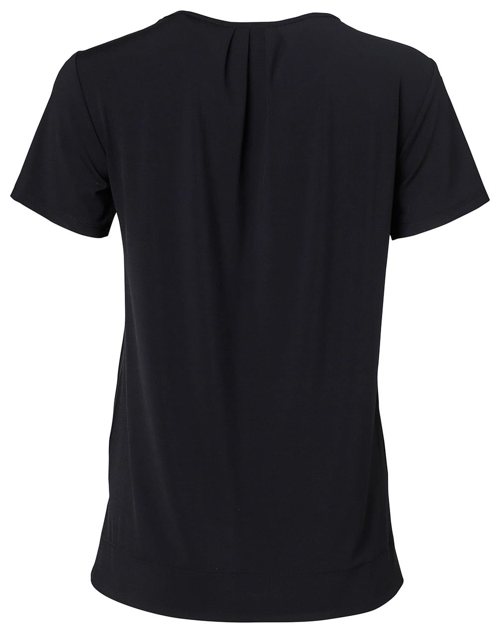 Ladies' Round Neck with Pleats S/S Knit Top SH-M8850