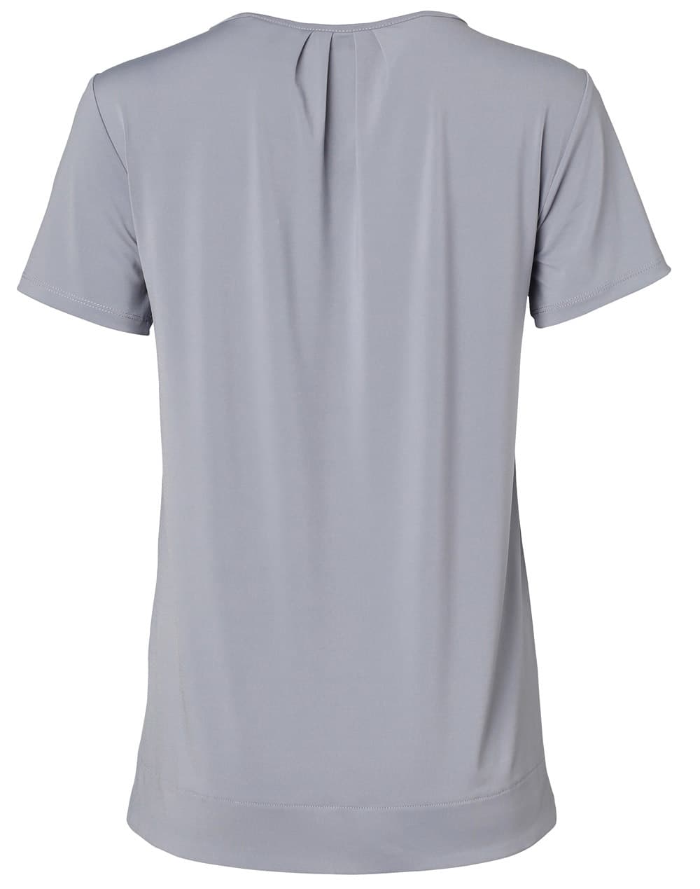 Ladies' Round Neck with Pleats S/S Knit Top SH-M8850