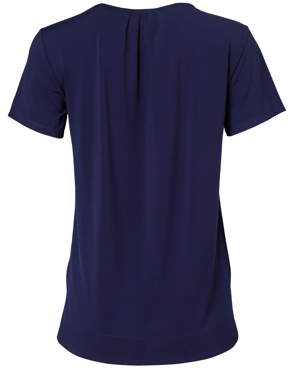 Ladies' Round Neck with Pleats S/S Knit Top SH-M8850