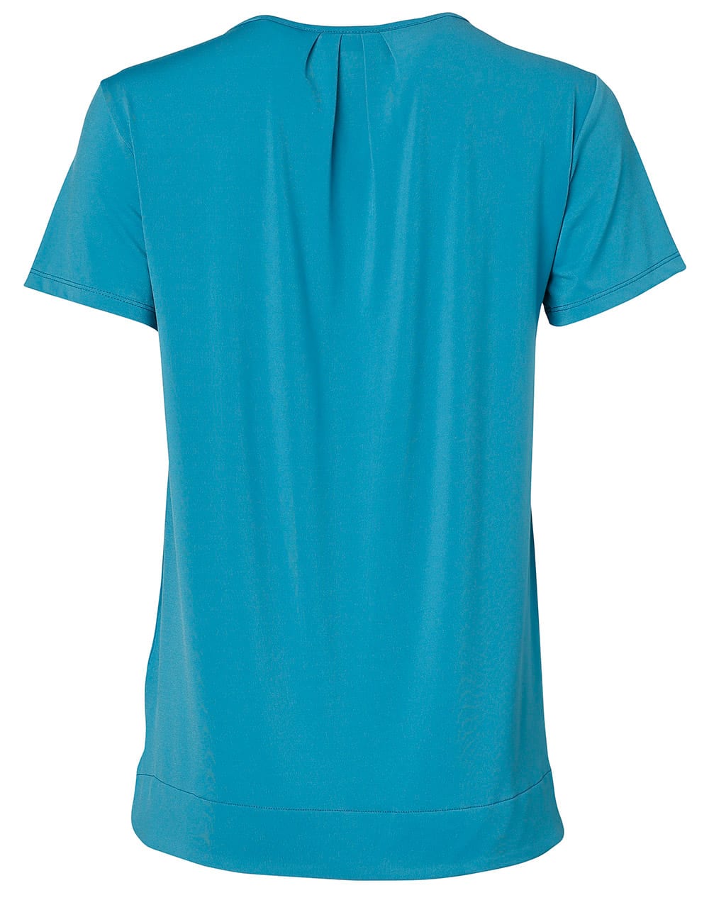 Ladies' Round Neck with Pleats S/S Knit Top SH-M8850