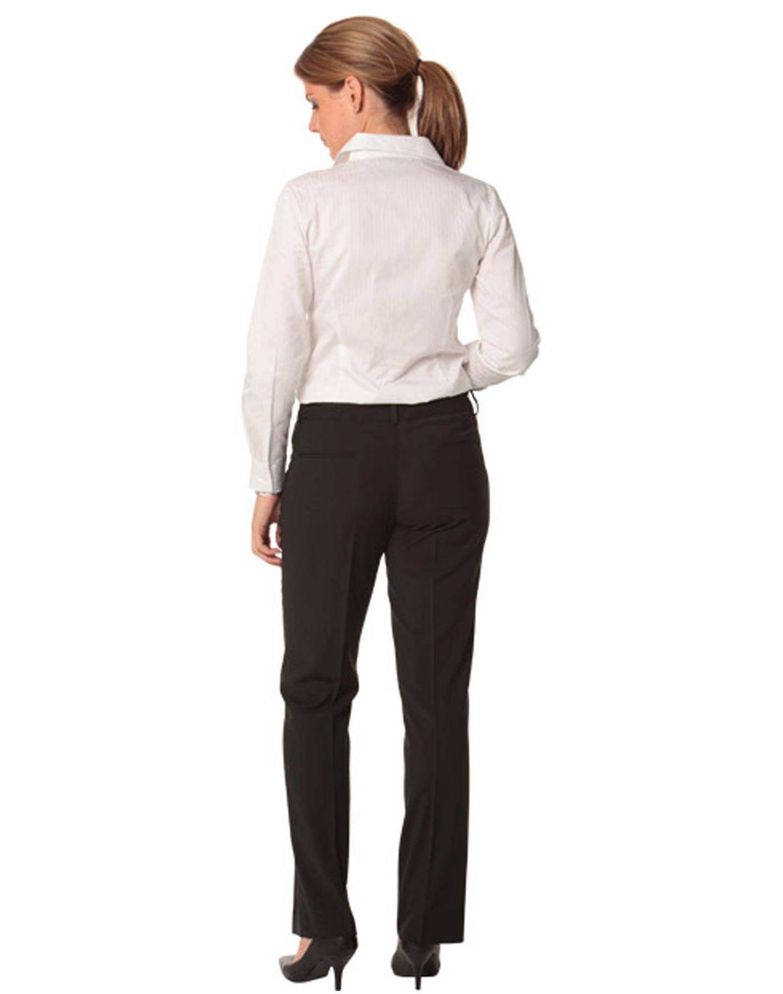 Women's Slim Leg Flexi Waist Pants in Wool Stretch SH-M9400