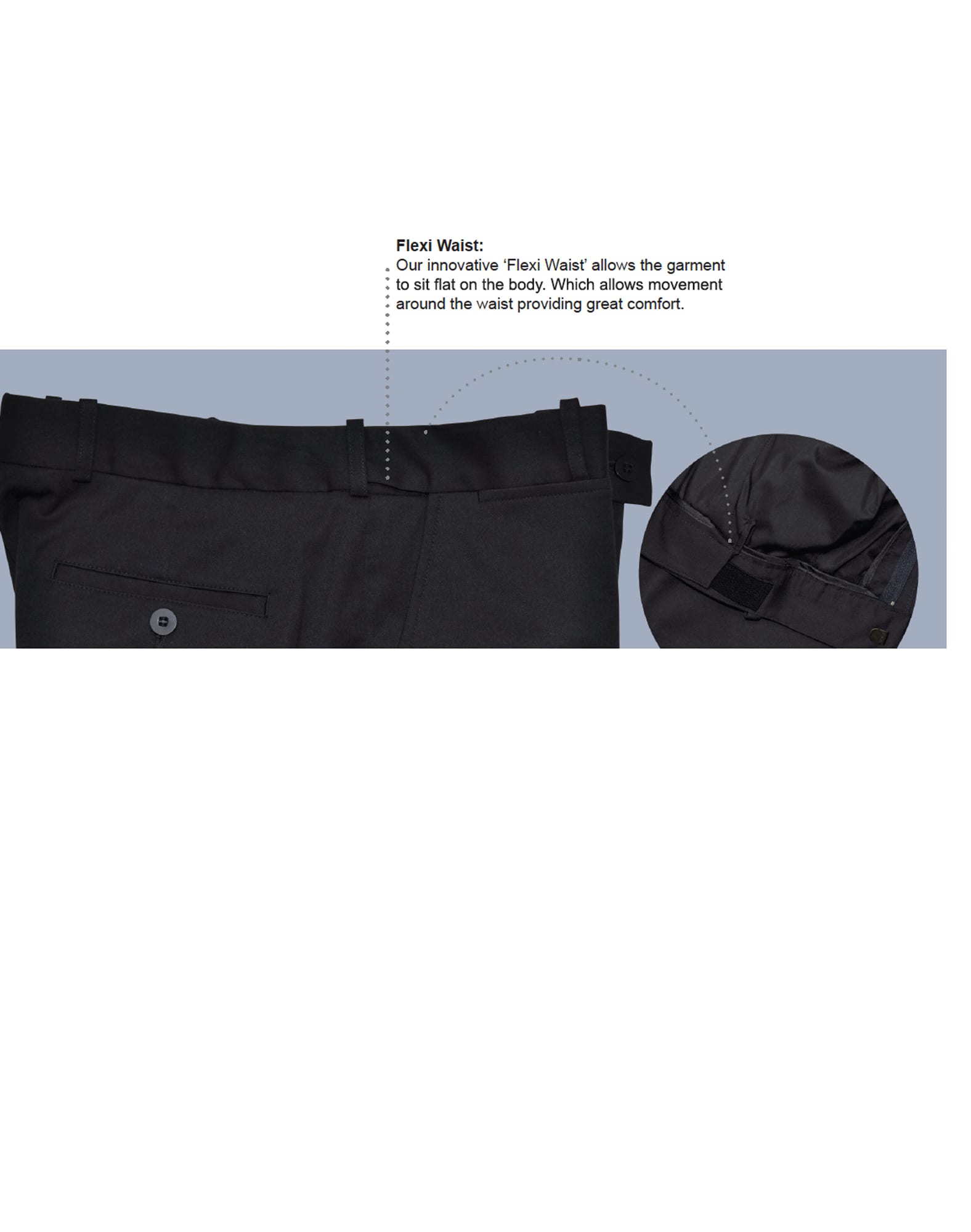 Women's Slim Leg Flexi Waist Pants in Wool Stretch SH-M9400