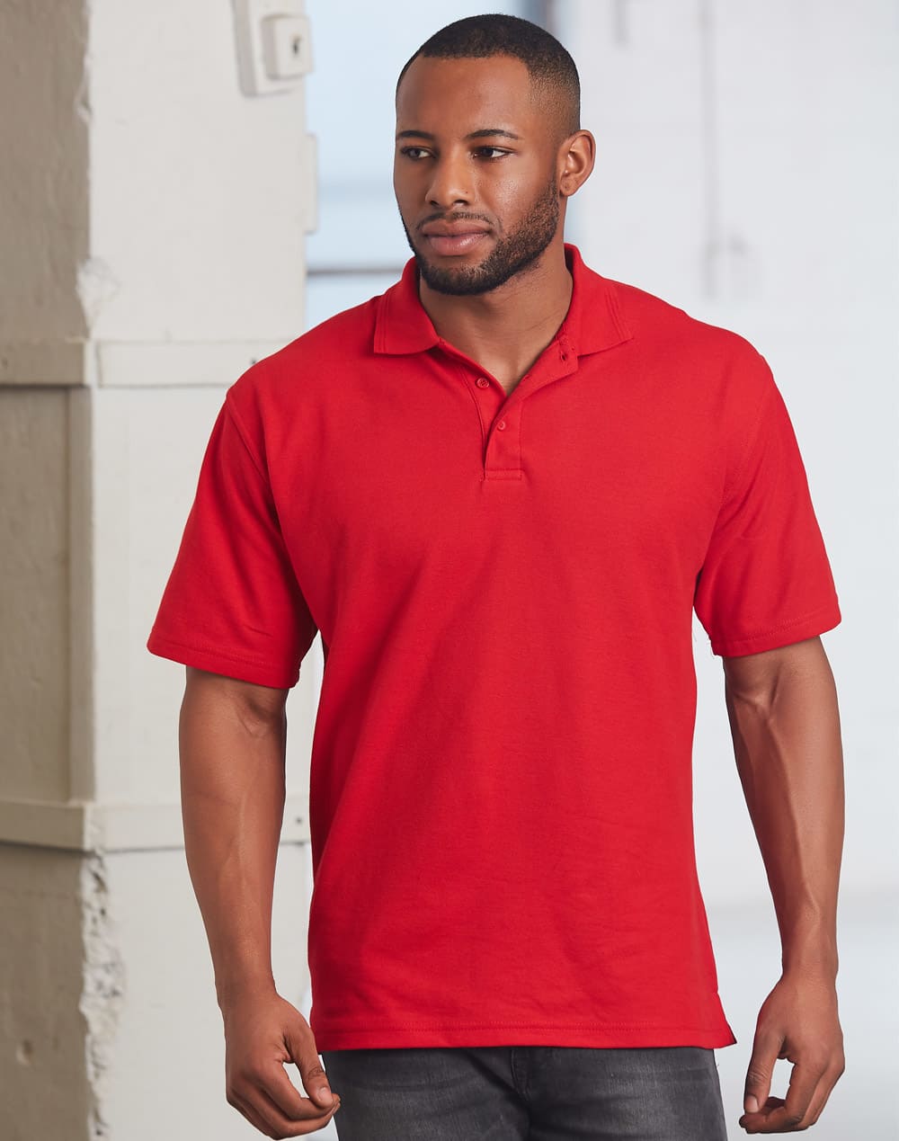 Unisex poly/cotton pique S/L SH-PS11