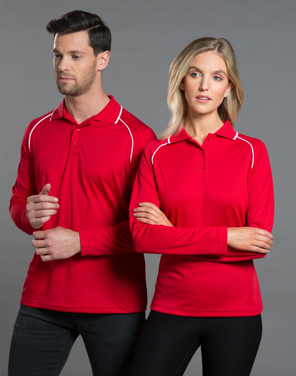 Men's cooldry raglan L/S polo SH-PS43