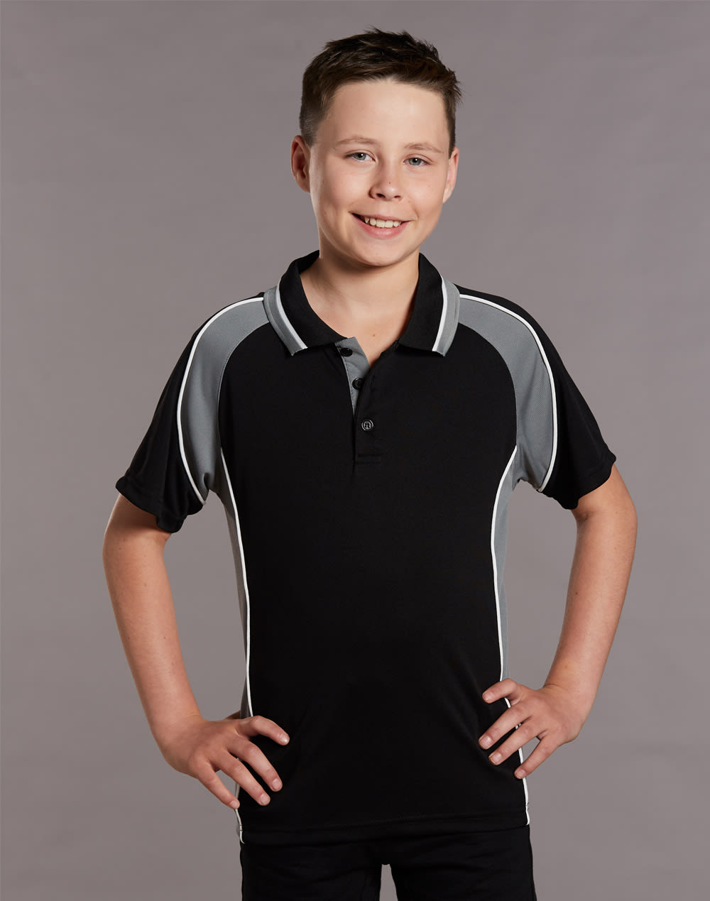 Kids' mini waffle CoolDry Polo SH-PS49K