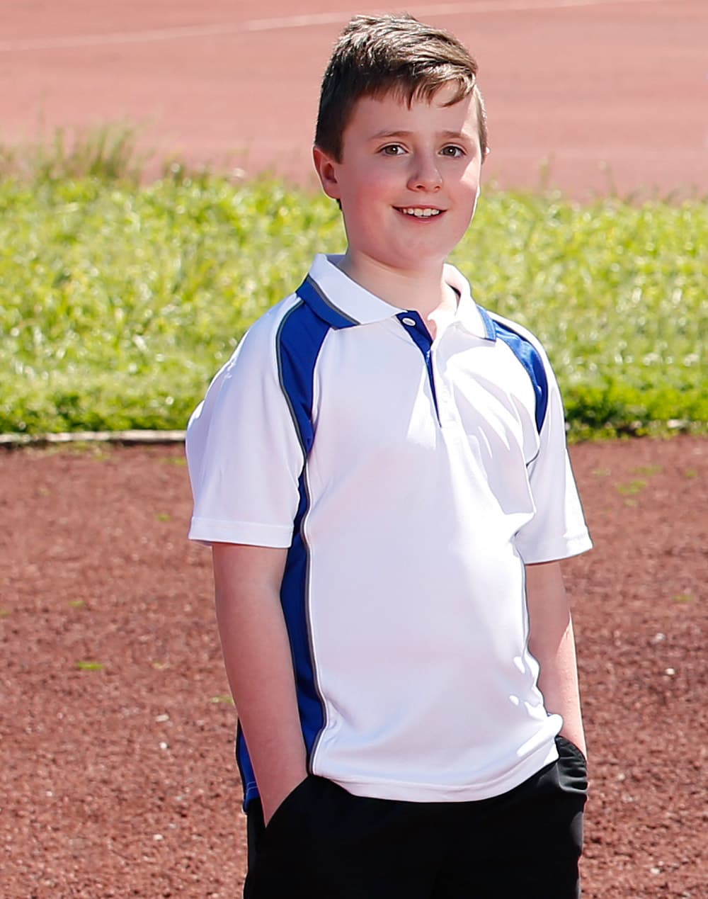Kids' mini waffle CoolDry Polo SH-PS49K