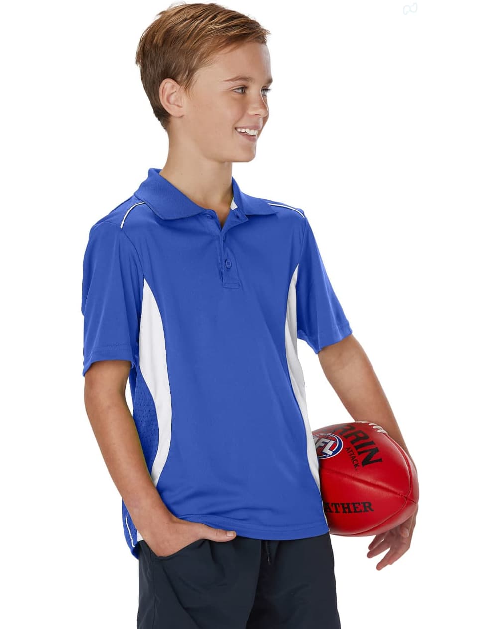 Kids' Cooldry S/S Contrast Interlock Polo SH-PS79K