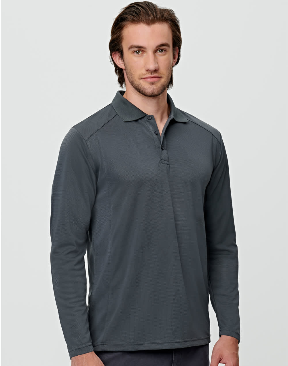 Men's Bamboo Charcoal L/S Polo SH-PS89