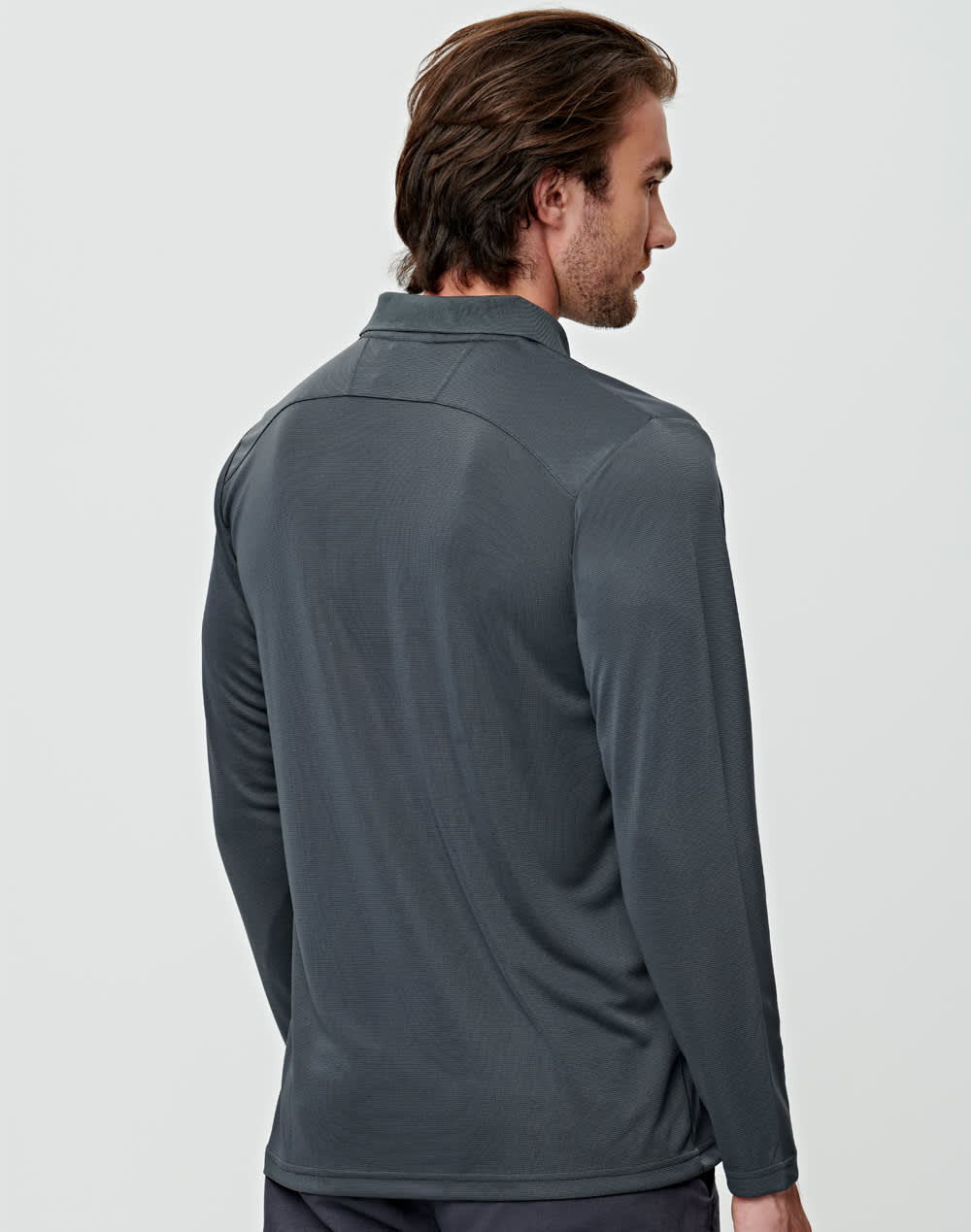 Men's Bamboo Charcoal L/S Polo SH-PS89