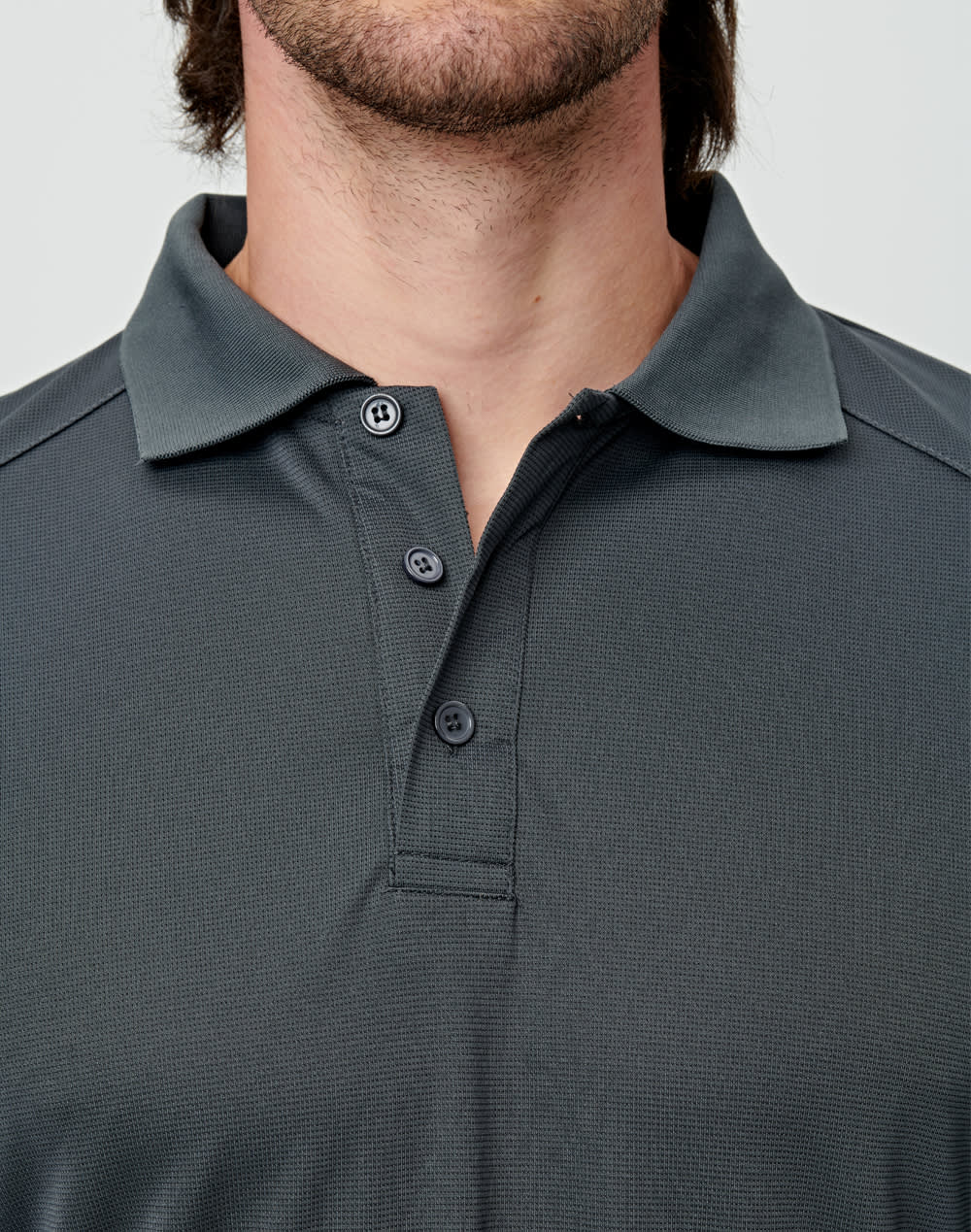 Men's Bamboo Charcoal L/S Polo SH-PS89
