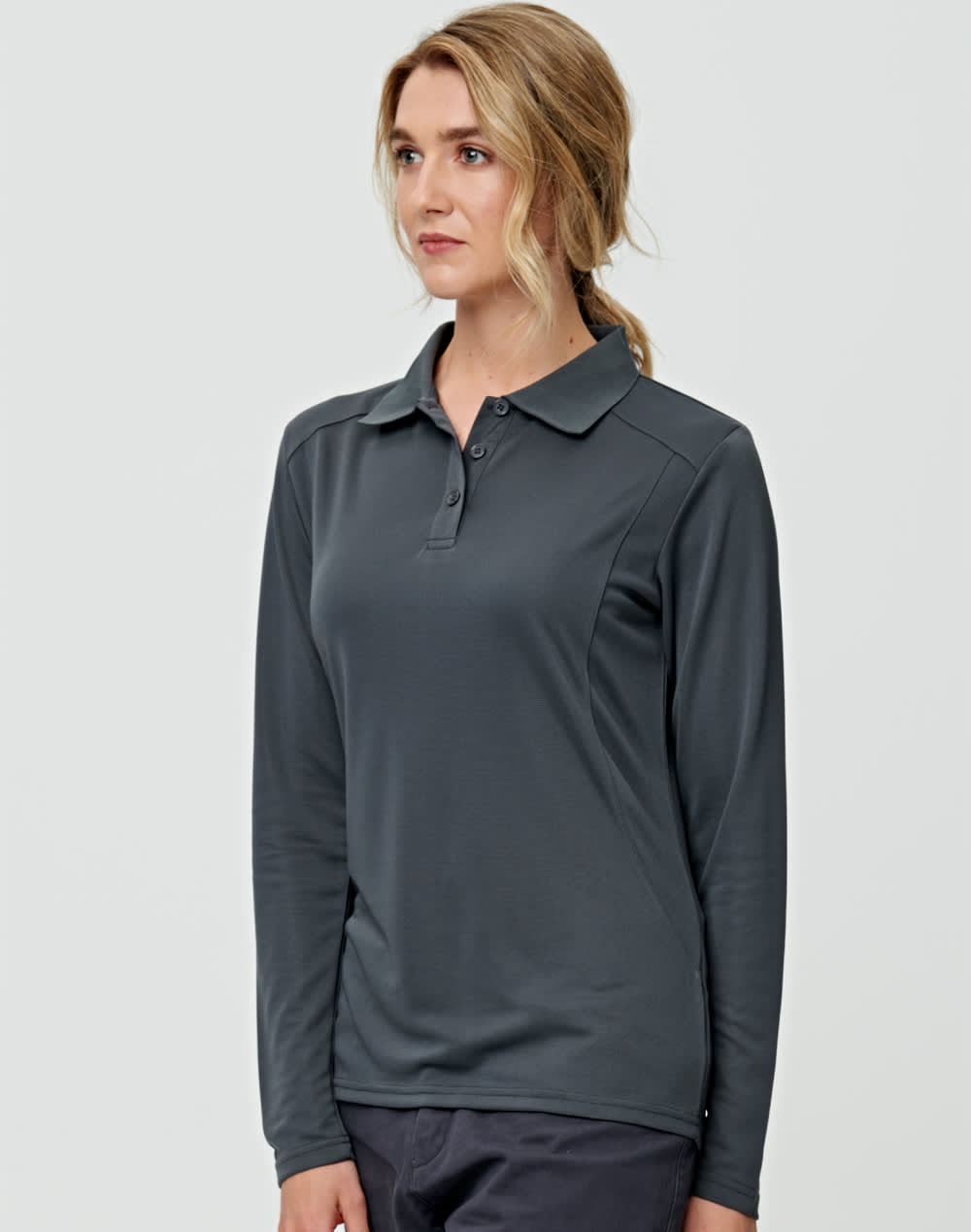 Ladies' Bamboo Charcoal L/S Polo SH-PS90