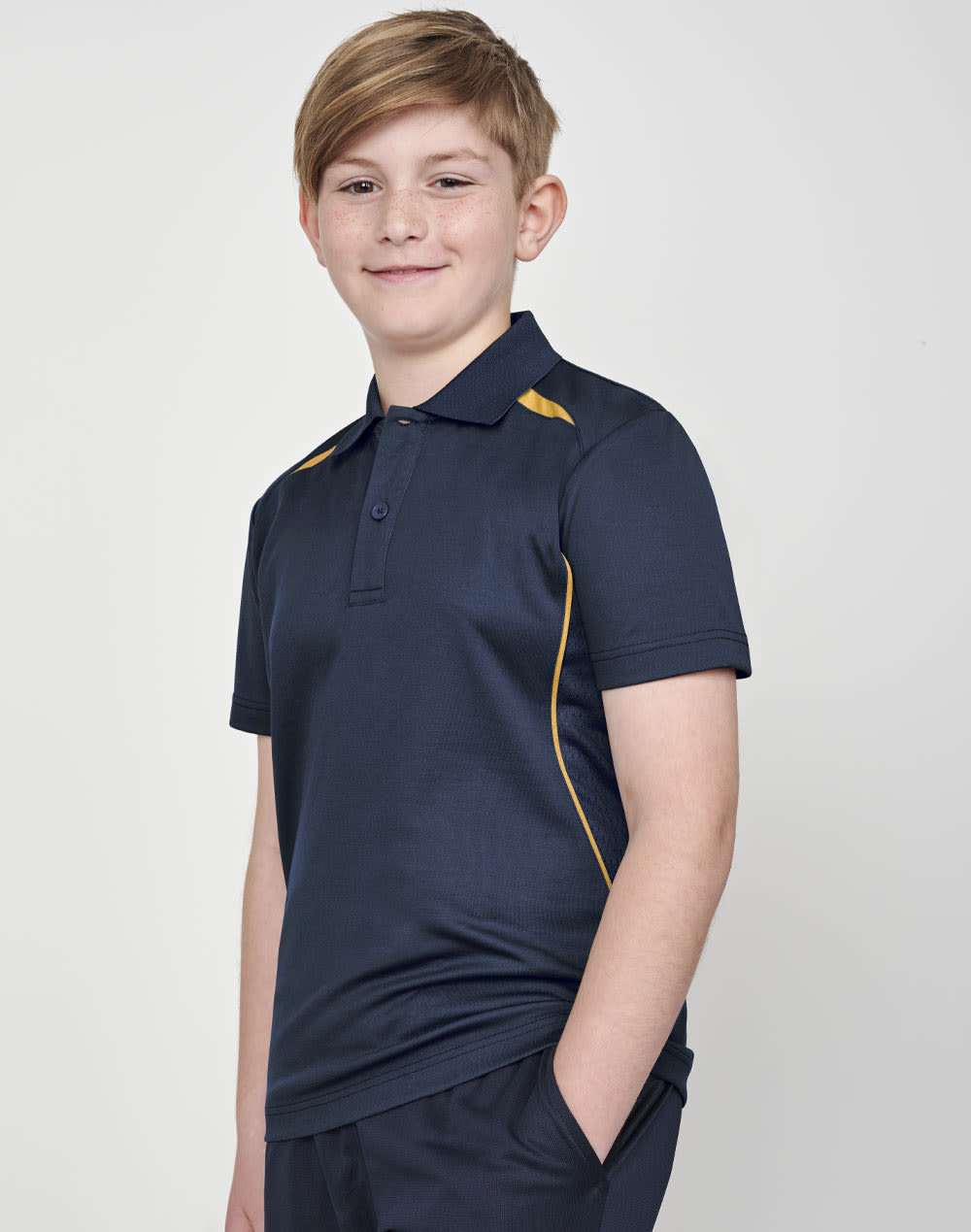 Kids' Sustainable Poly/Cotton Contrast S/S Polo SH-PS93K