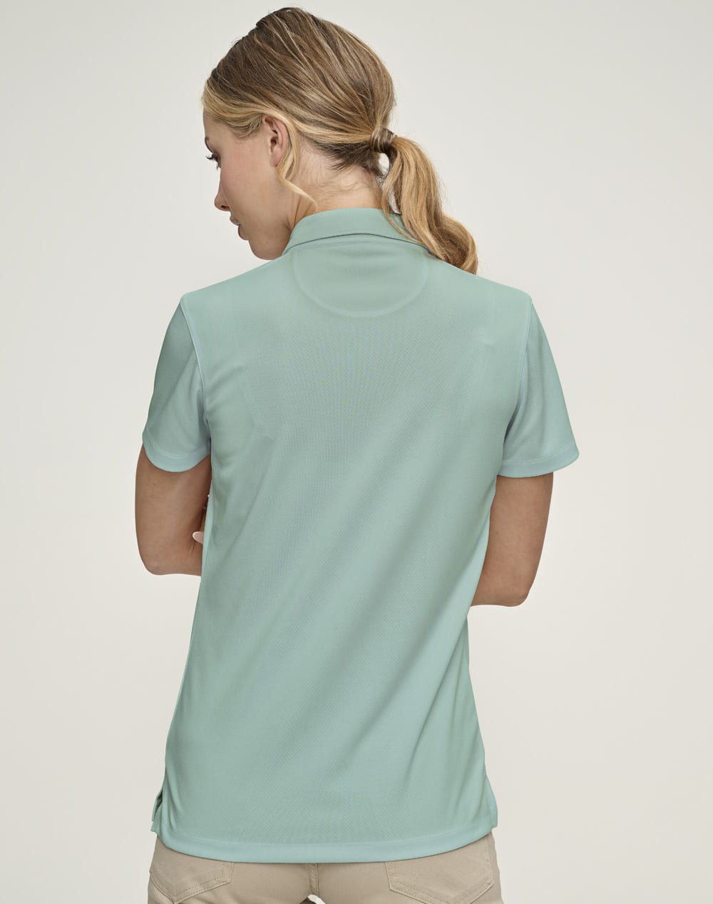 Ladies' Sustainable Jacquard Knit S/S Polo SH-PS96