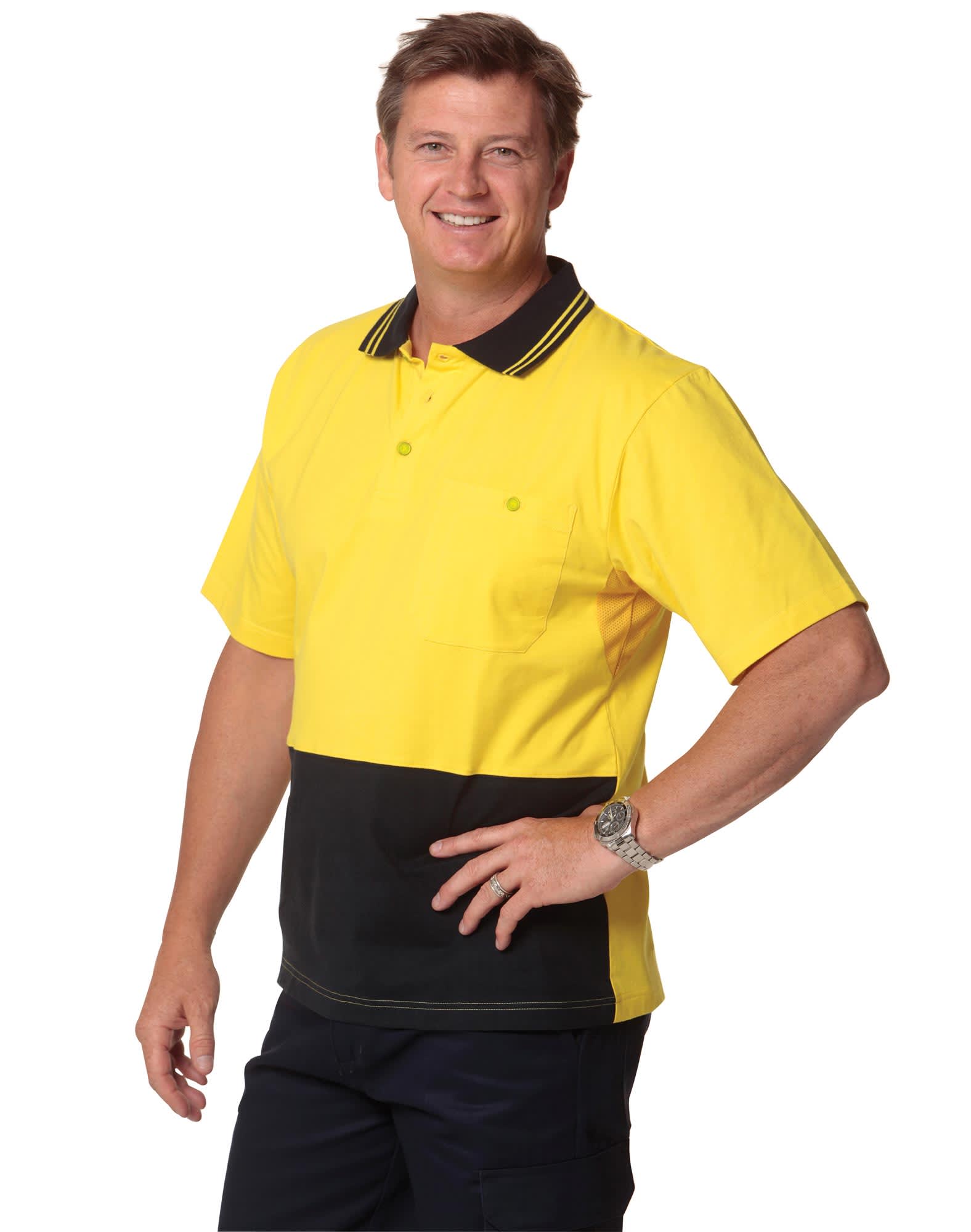 Cotton Jersey Two Tone Safety Polo SH-SW35