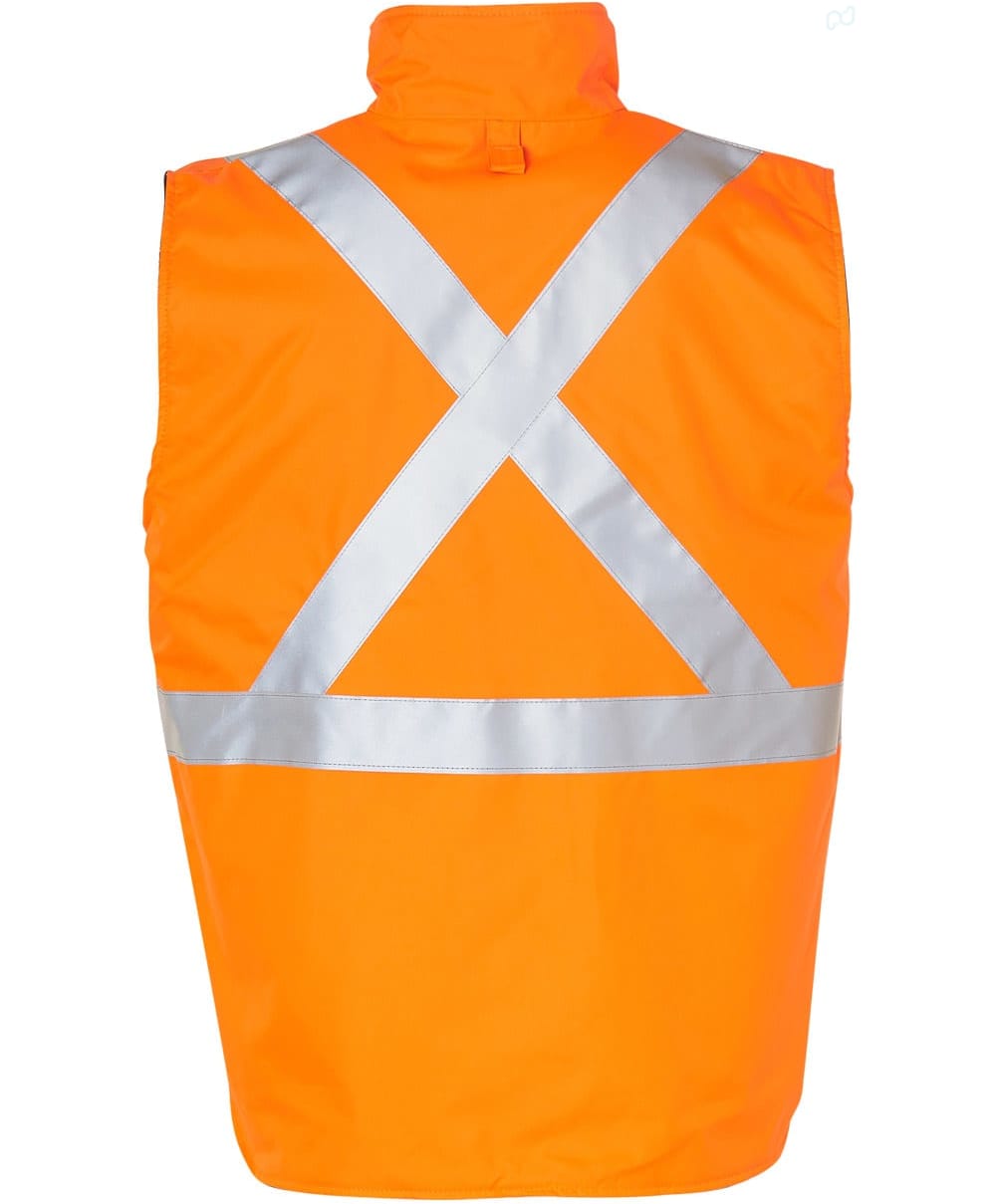 Hi-Vis Reversible Safety Vest With X Pattern 3M Tapes SH-SW37