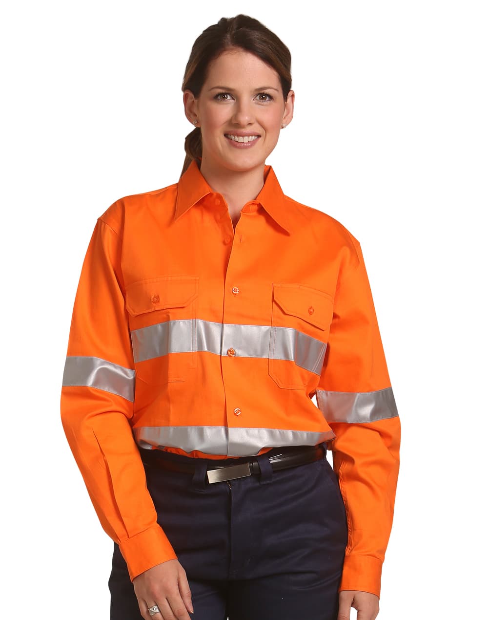 Men's Hi-Vis L/S Drill Shirt With 3M Tapes SH-SW52