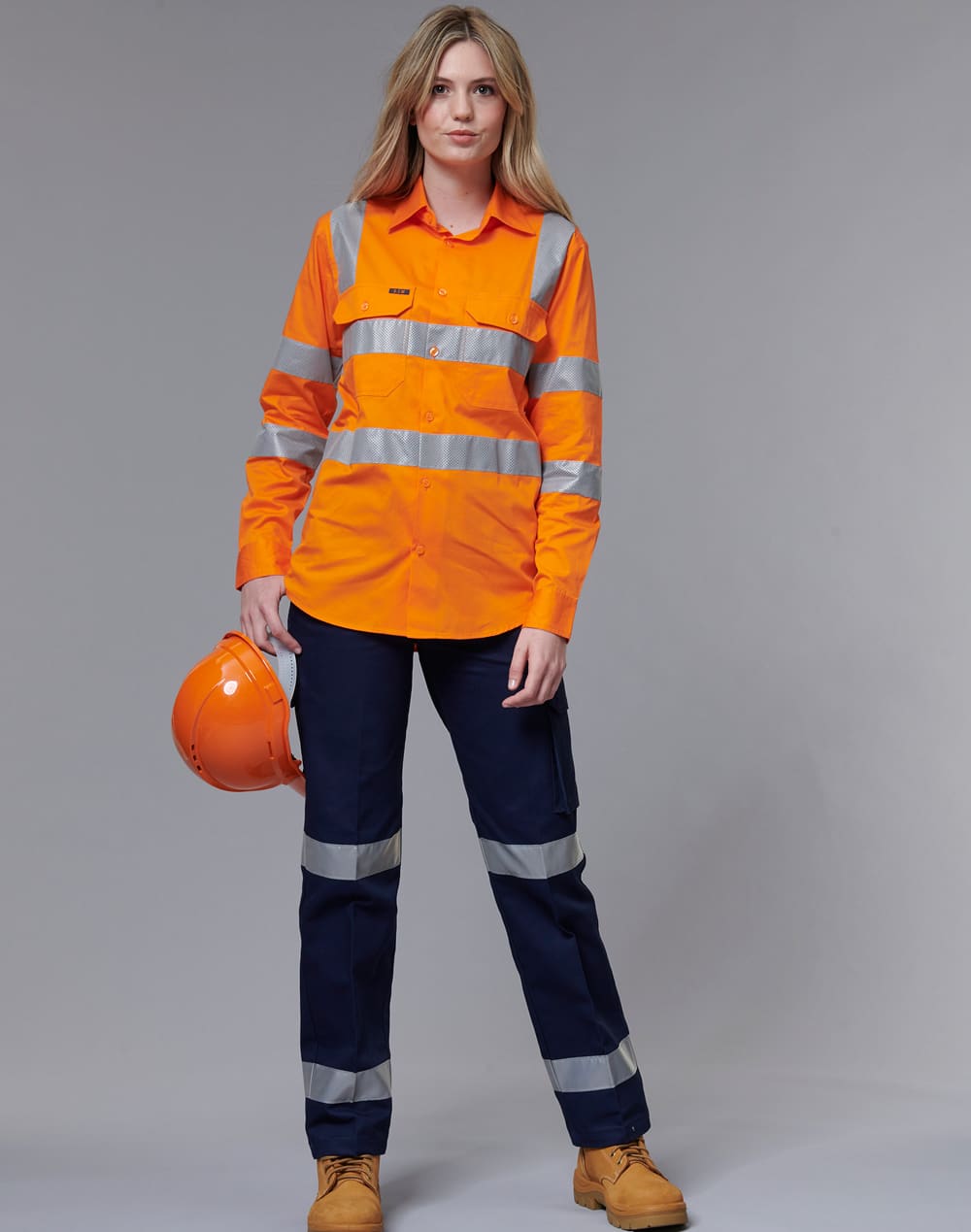 Ladies' Heavy Cotton Pre-Shrunk Drill Pant with 3M Tape SH-WP15HV