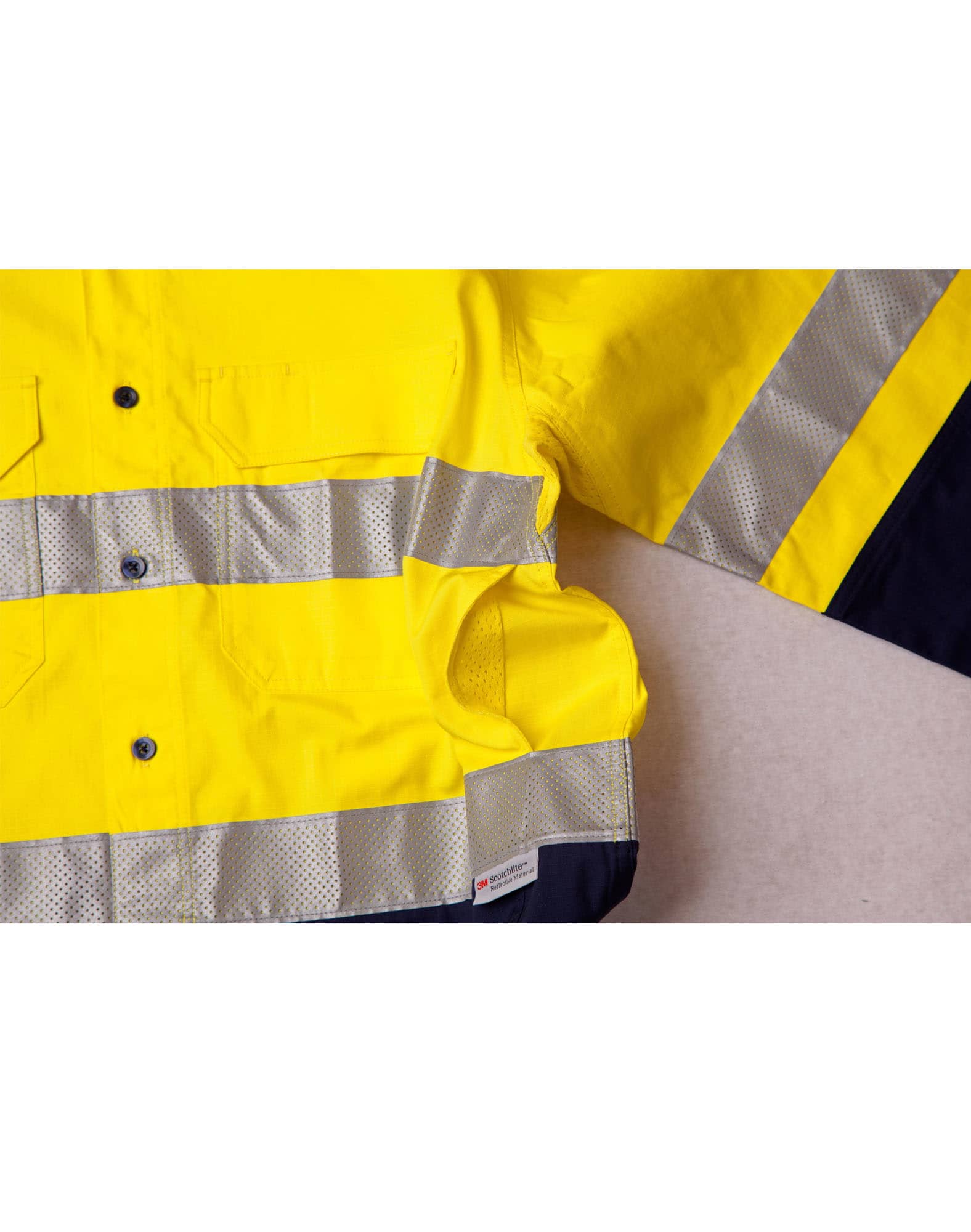 Hi-Vis Cotton Rip-Stop L/S Shirt 3M Tape SH-SW69