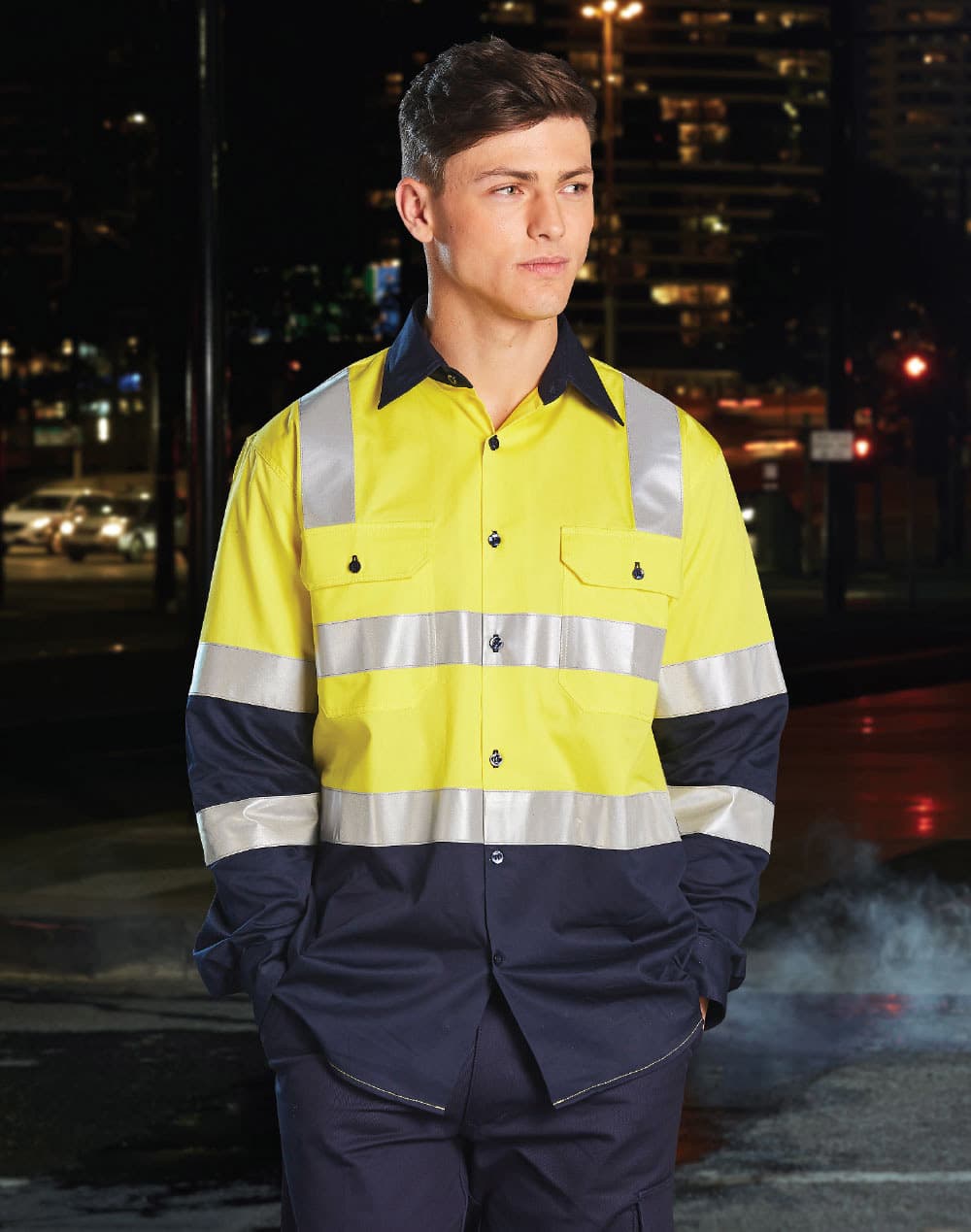 Biomotion Two Tone Safety Shirt With X Tape SH-SW70