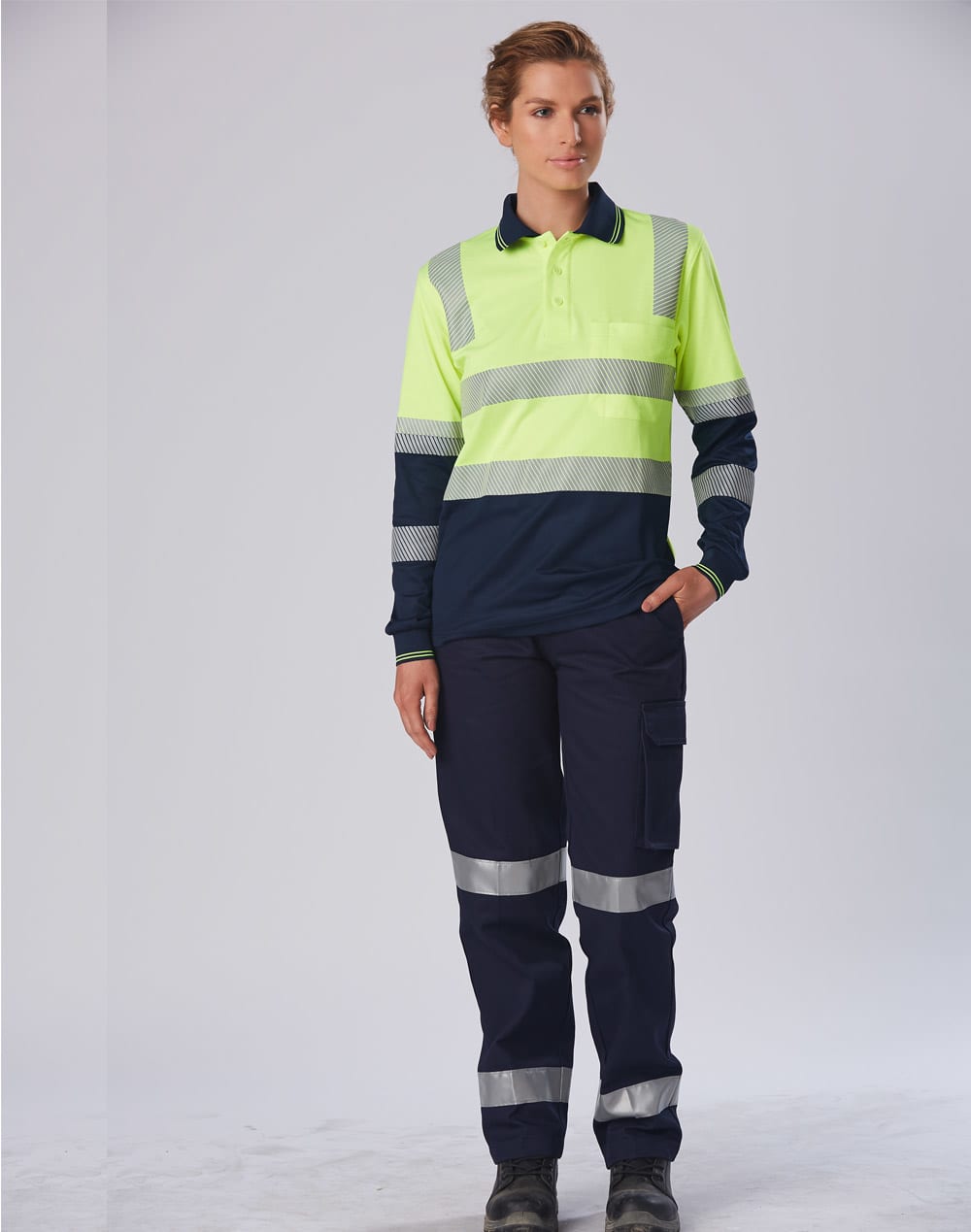 Biomotion Segmented Truedry L/S Safety Polo SH-SW74