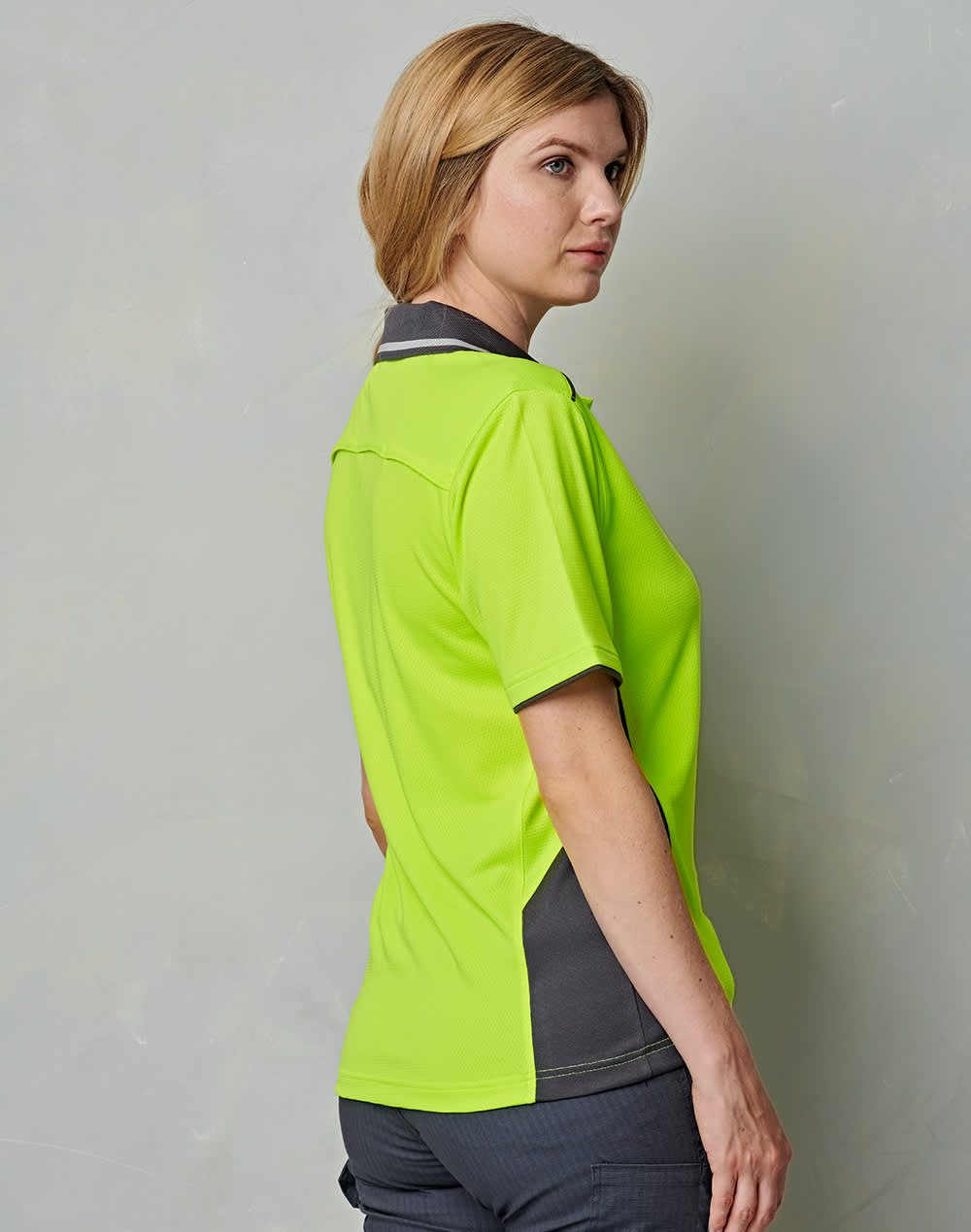 Hi-Vis Bamboo Charcoal Vented S/S Polo SH-SW79