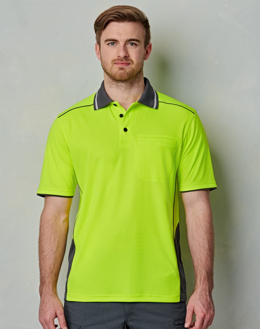 Hi-Vis Bamboo Charcoal Vented S/S Polo SH-SW79
