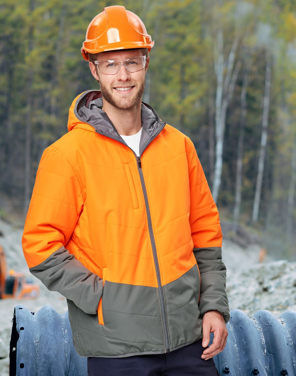 Hi-Vis Quilted Two Tone Safety Jacket SH-SW80